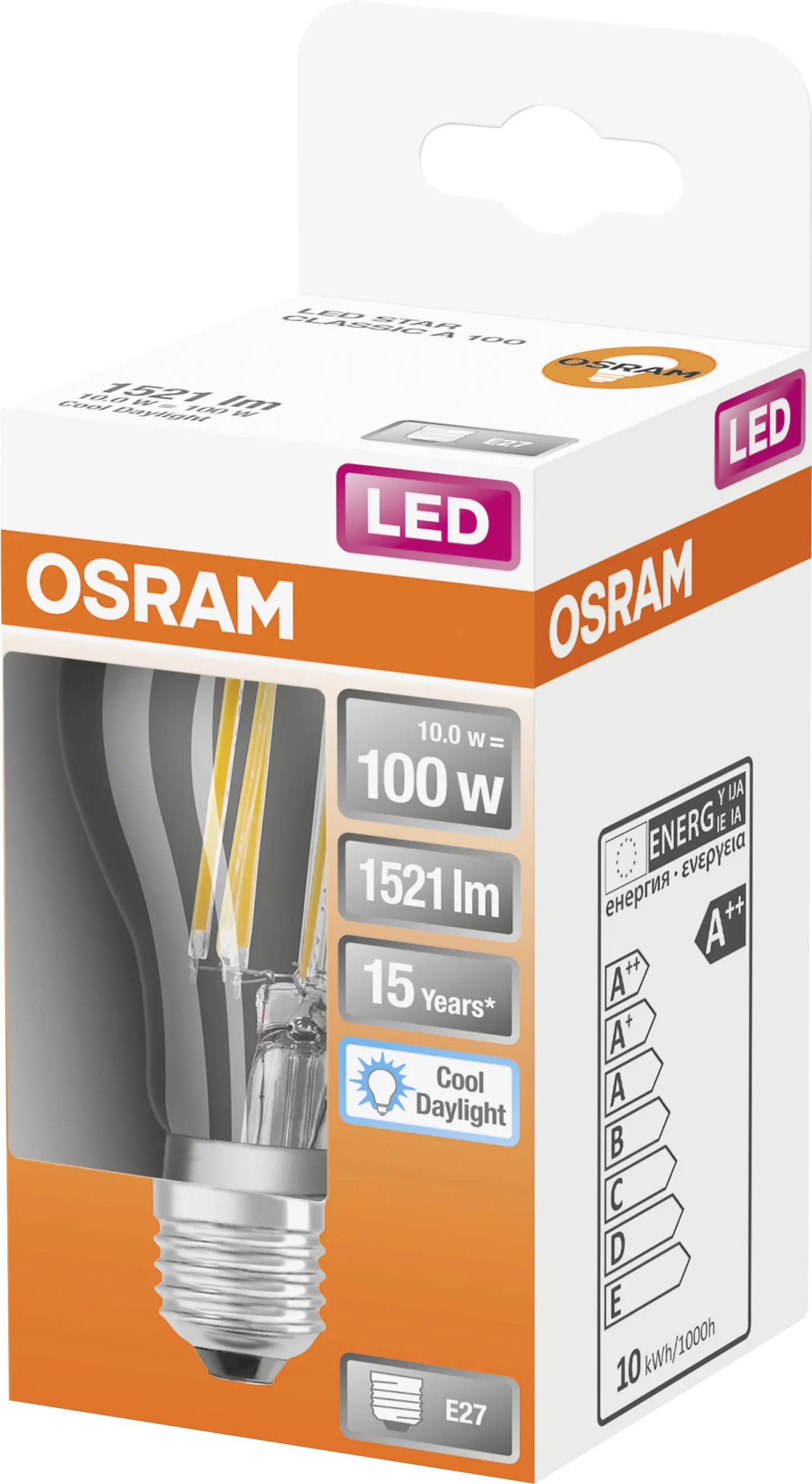 Osram LED Leuchtmittel Star Classic A 100 E27 10W kaltweiß, klar