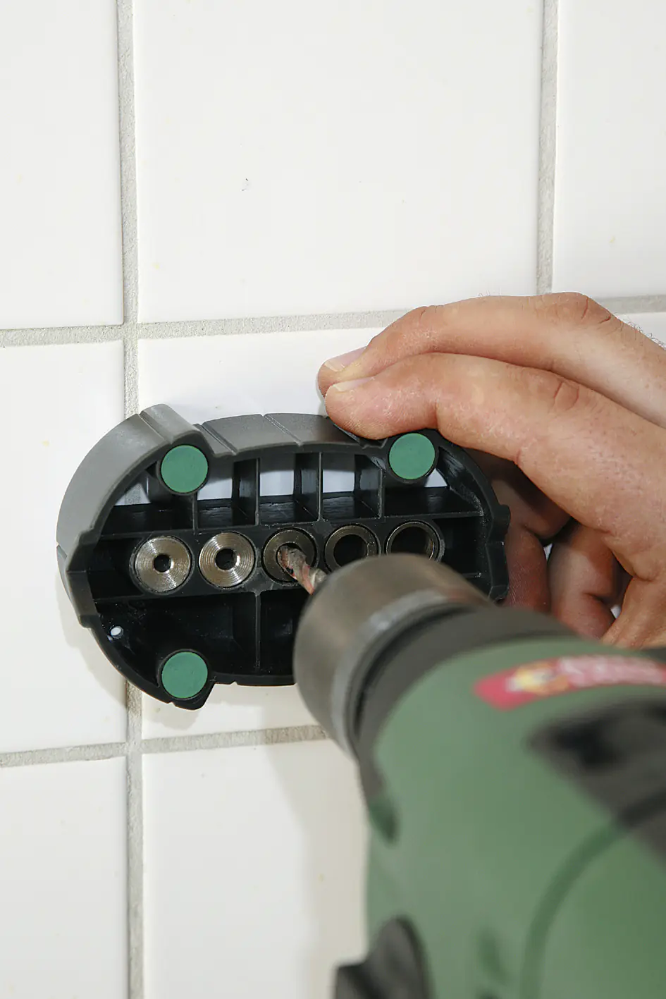 Wolfcraft Bohrhilfe Basic für rechtwinklige Löcher Ø 4, 5, 6, 8, 10 mm