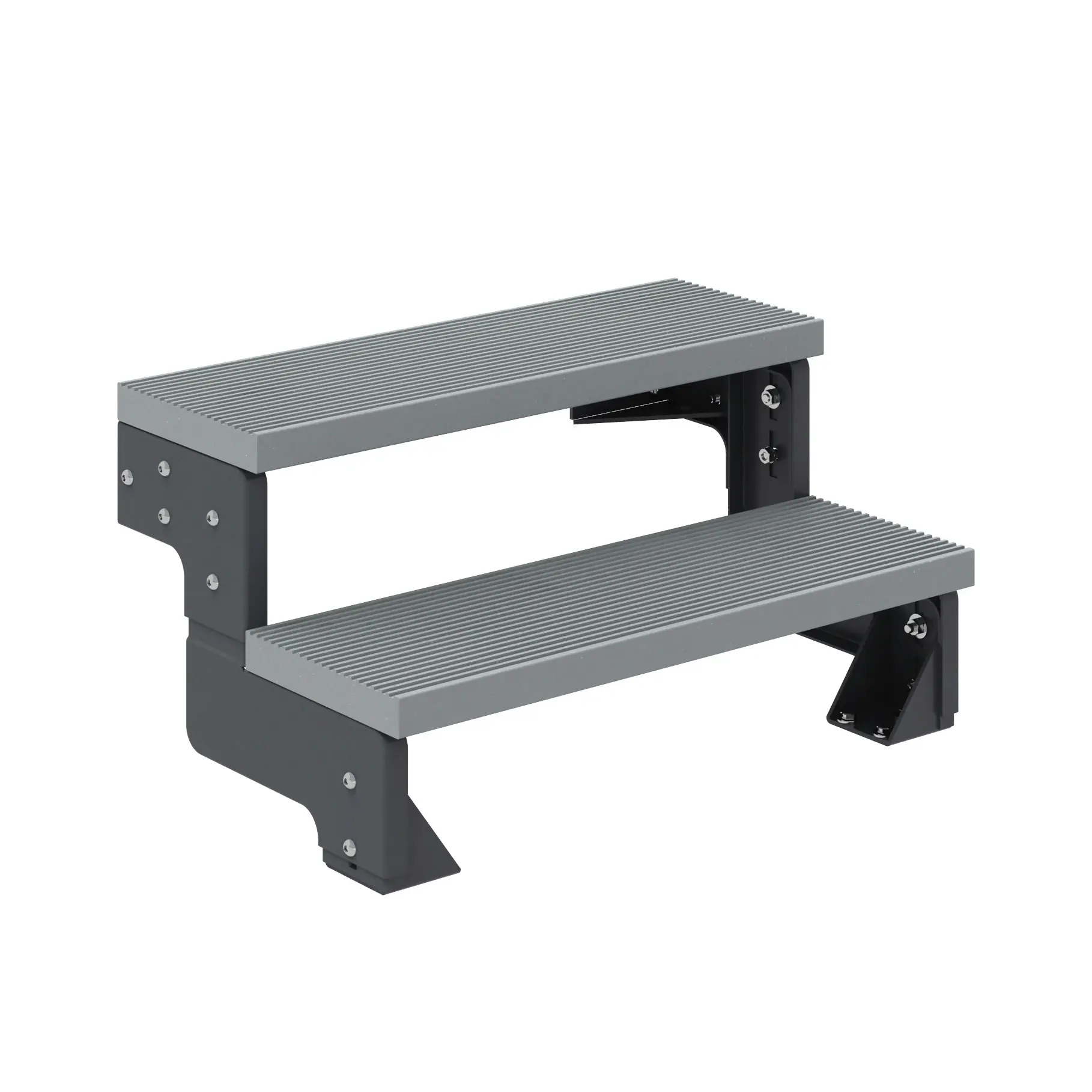 Dolle Außentreppe Trimax Gardentop 2 Stufen 100 cm ohne Geländer grau