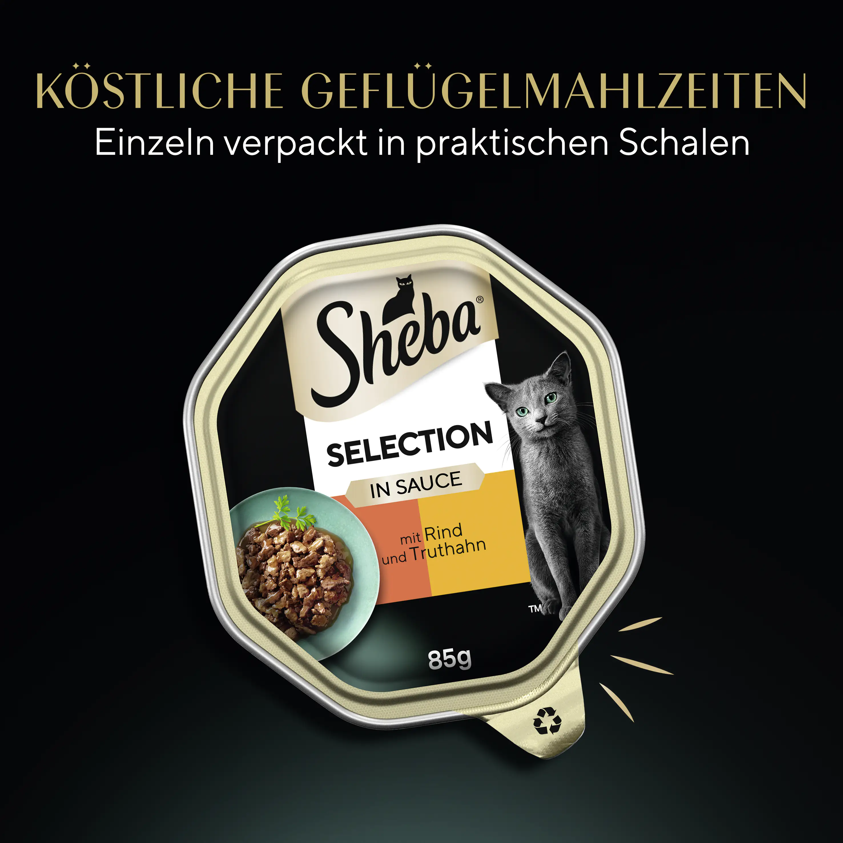 Sheba Selection in Sauce Katzennassfutter Adult 85 g Rind & Truthahn