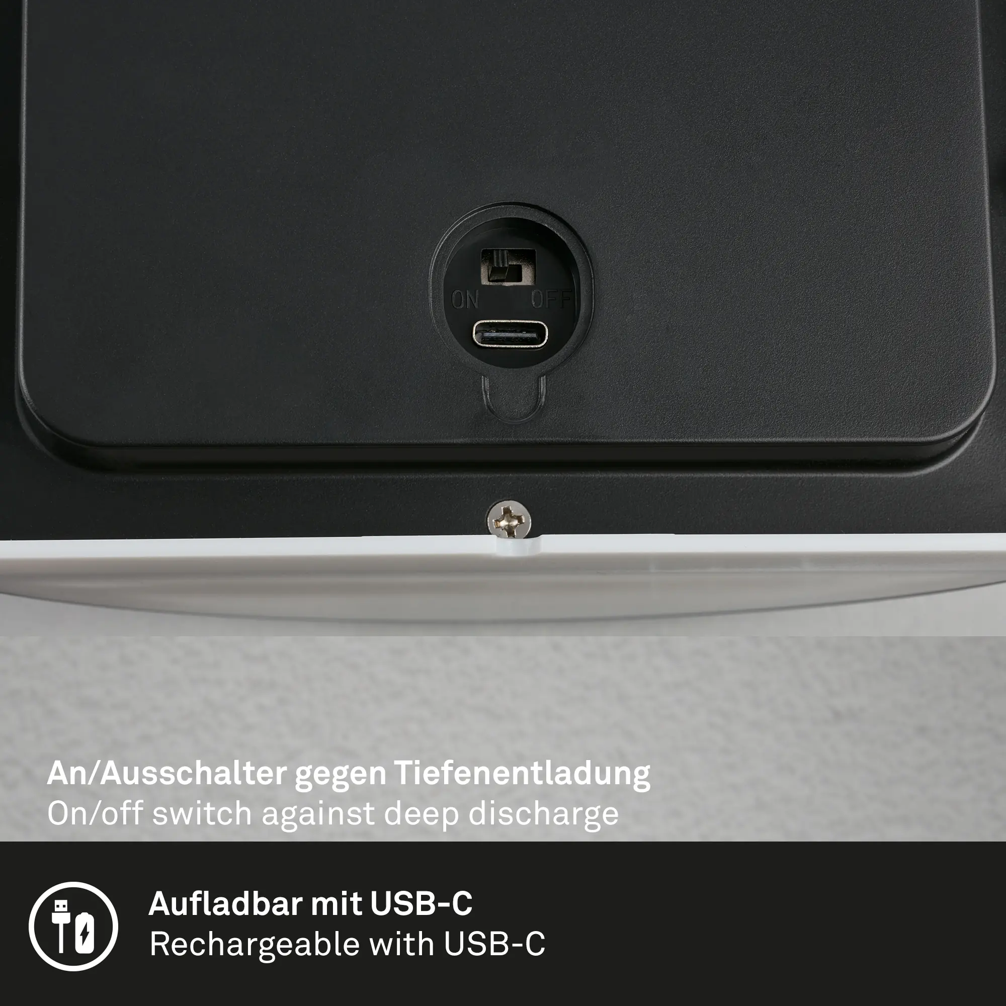 Briloner LED Außenwandleuchte Akku 5,8W schwarz Sensor warmweiß