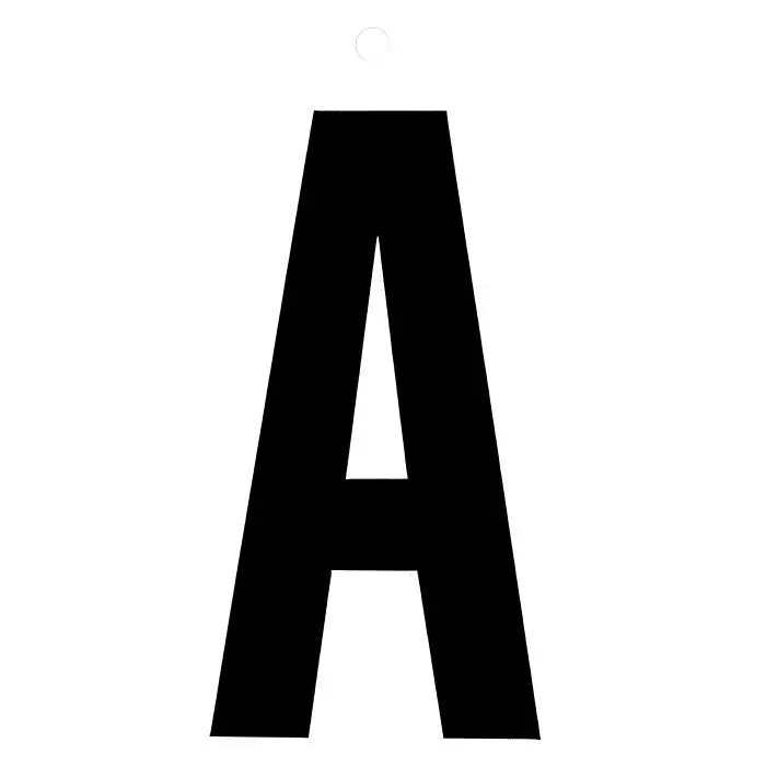 Conmetall Aufkleber Buchstabe A PVC 10 x 6 cm schwarz 