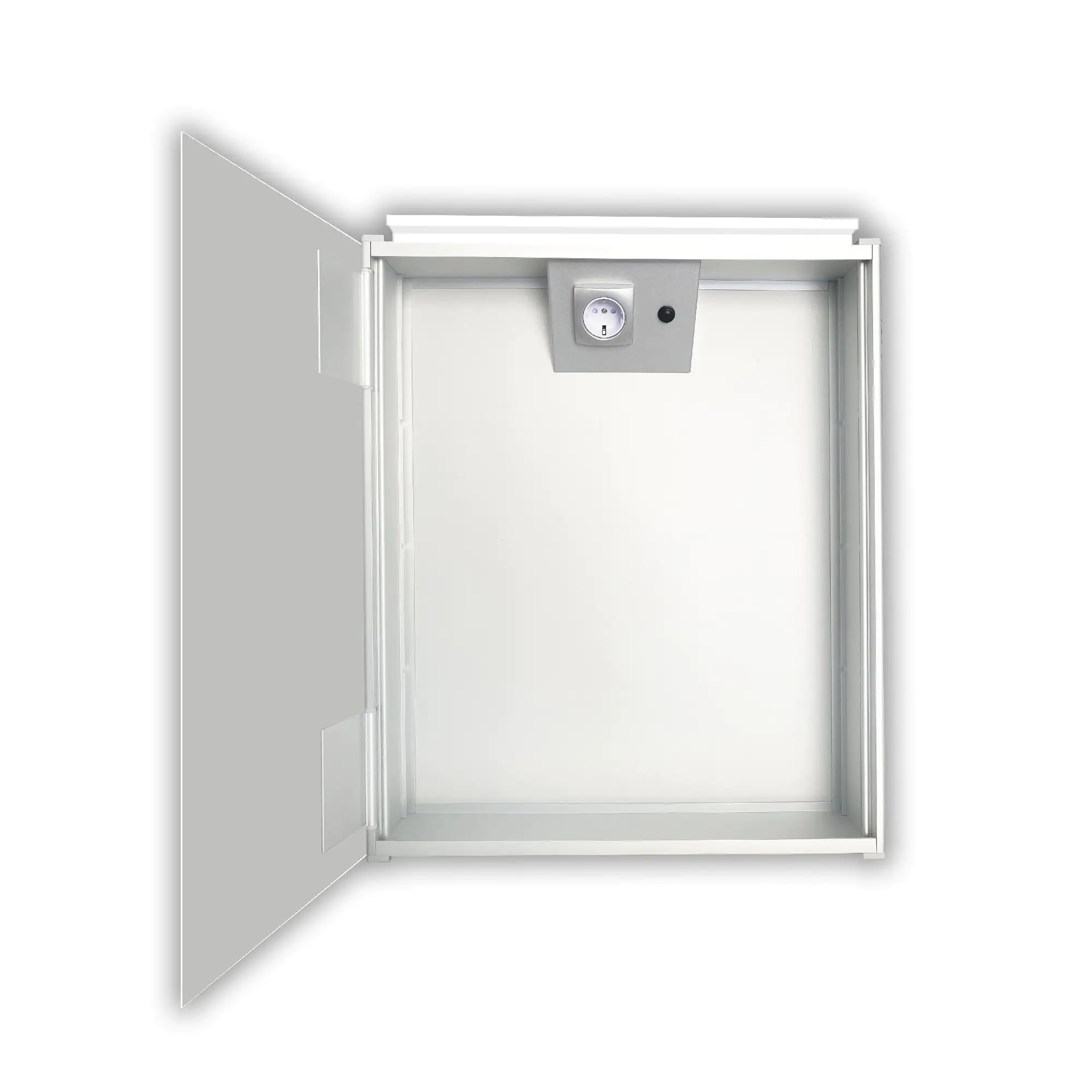 DSK Spiegelschrank Aluminio Vegas 50x60 cm, mit Steckdose