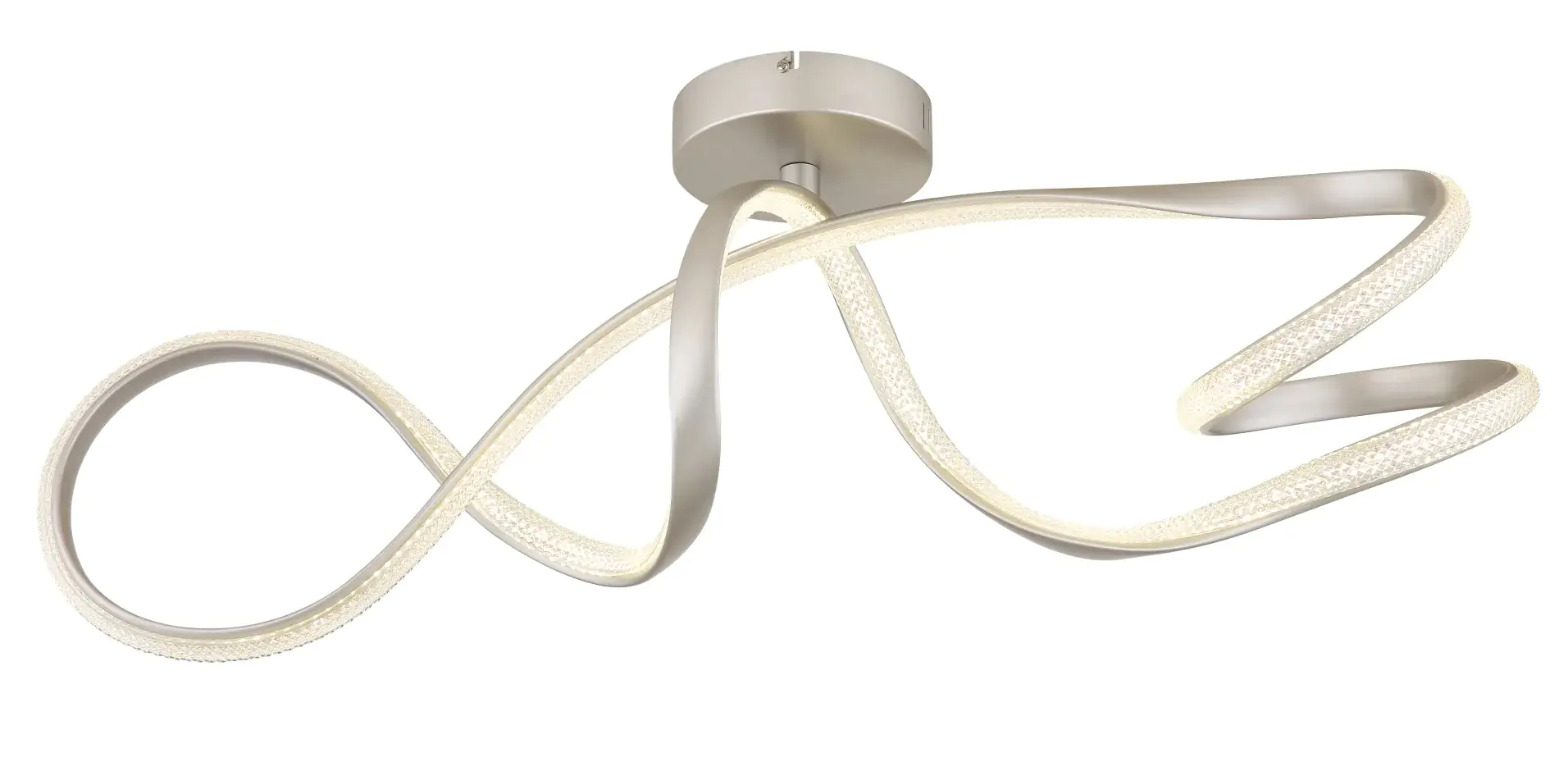 Globo LED Deckenleuchte Swirl nickel