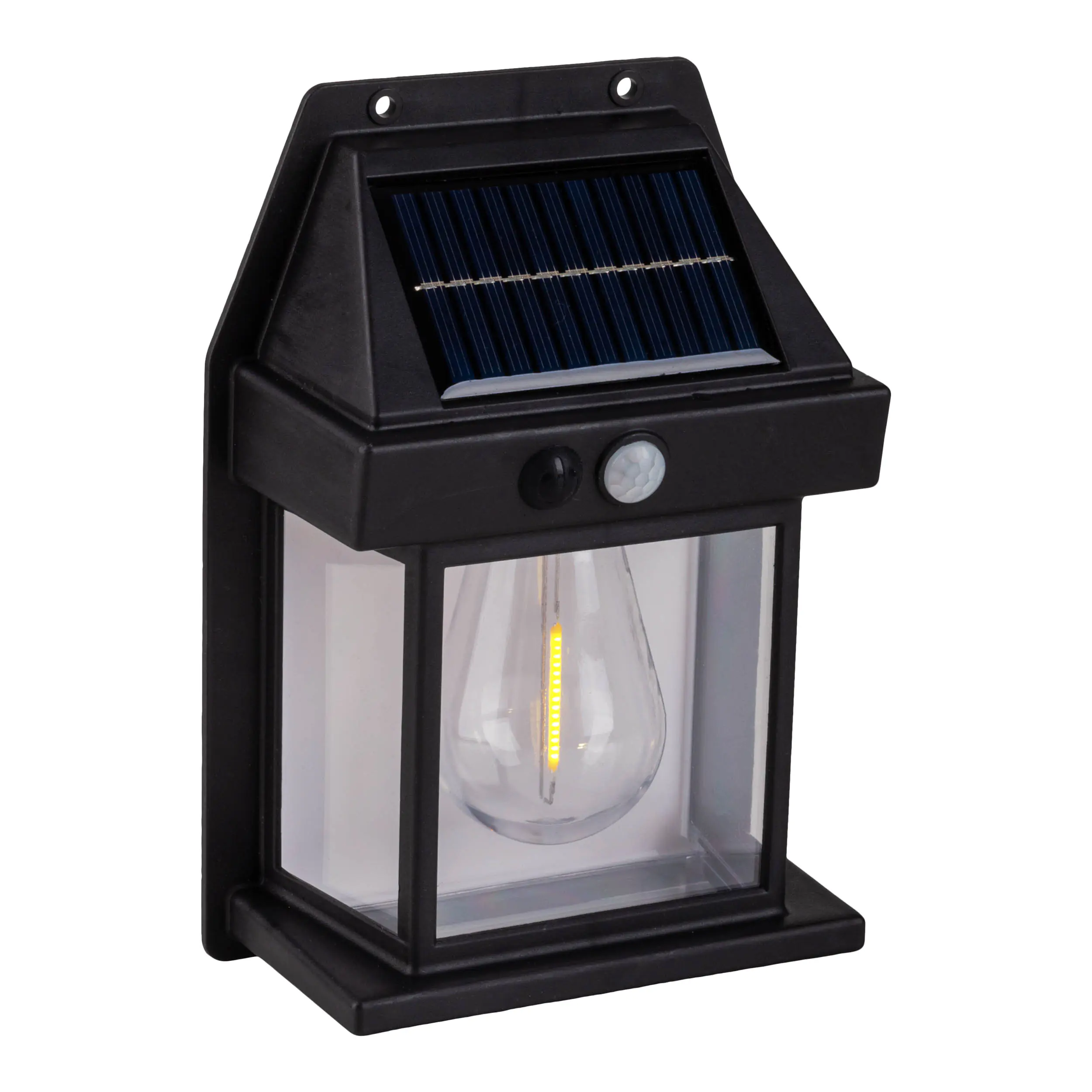 Light&More LED Solarwandleuchte 2er Set 2800-3200K schwarz