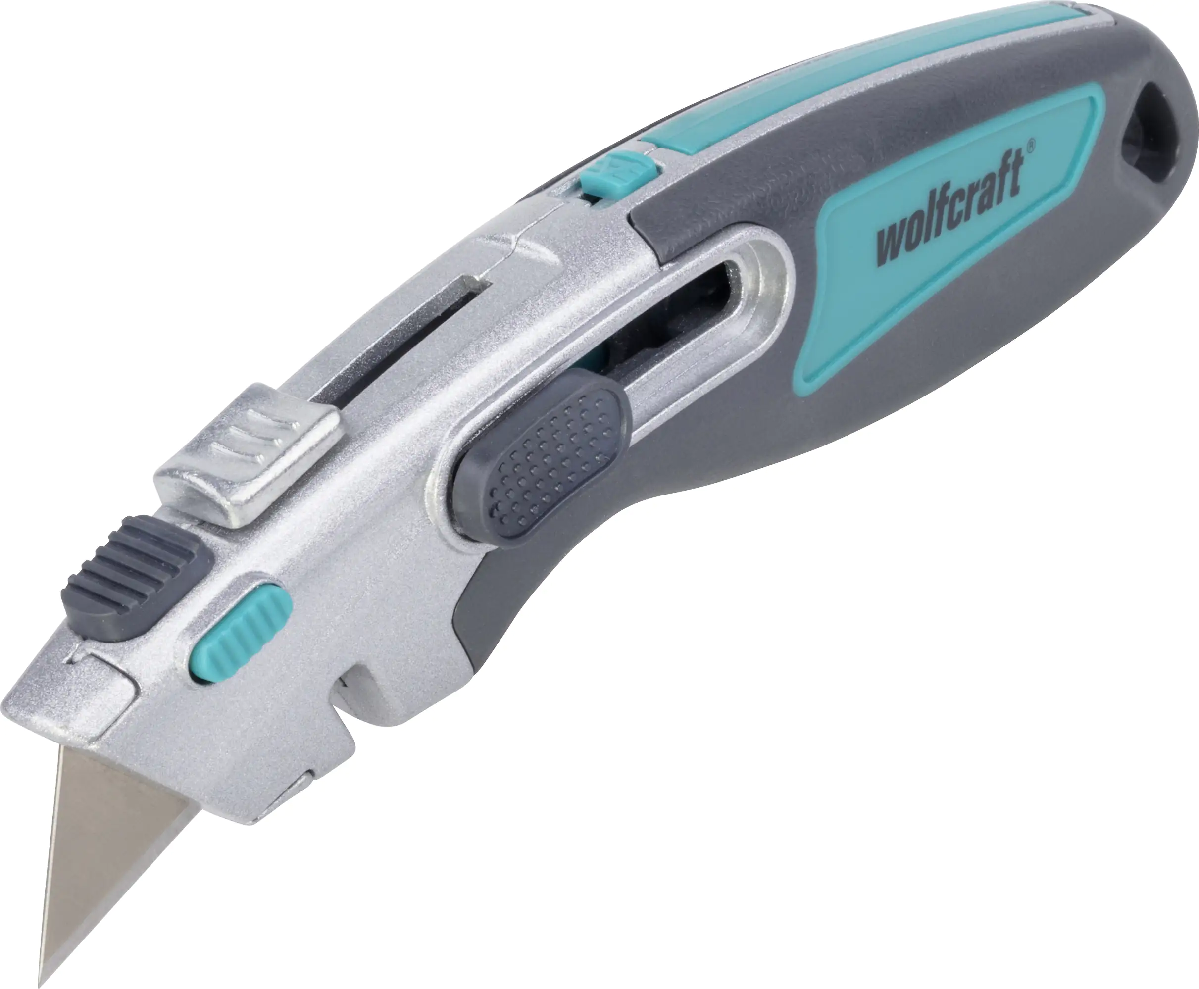 Wolfcraft Trapezklingenmesser inkl. 3 Ersatzklingen