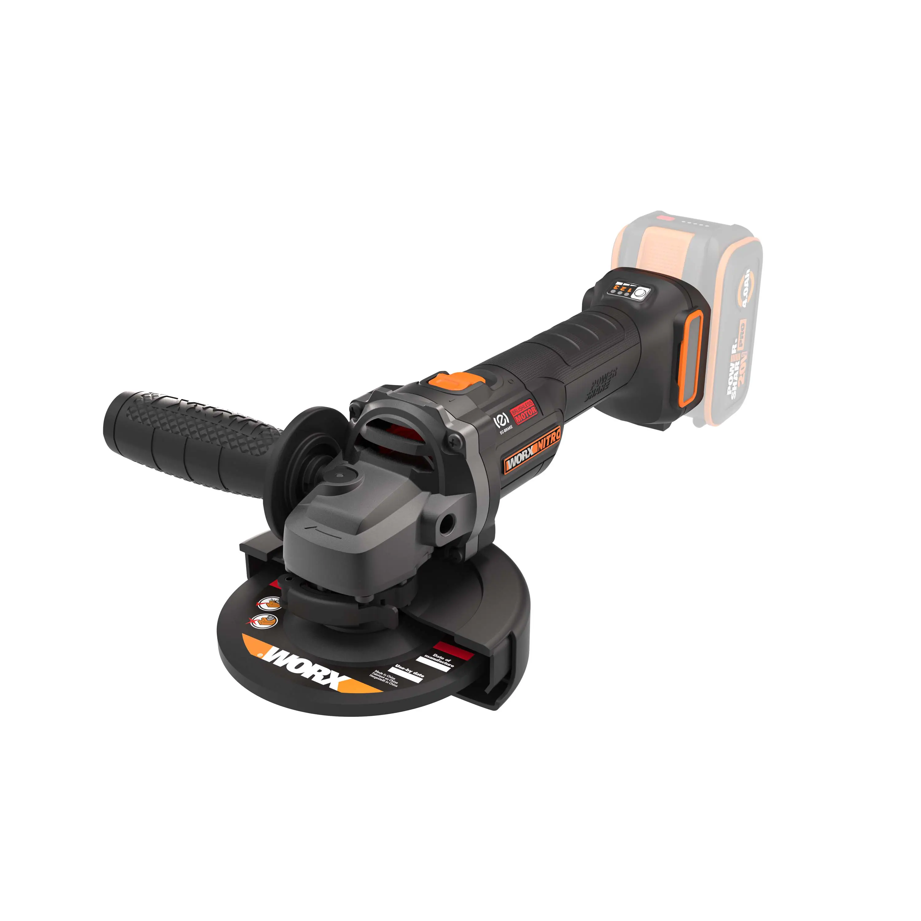 Worx Nitro Akku-Winkelschleifer WX814.9 20 V Solo