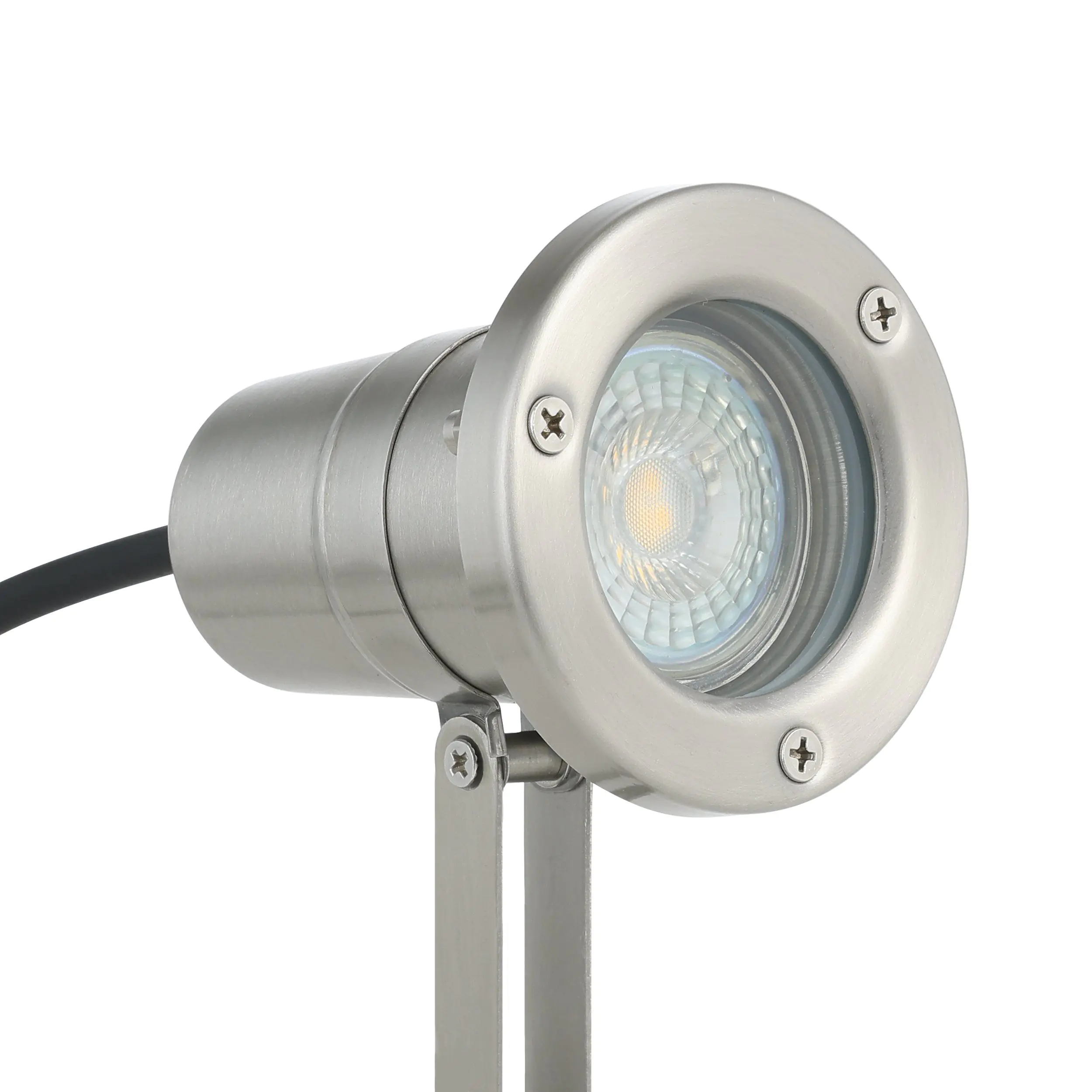 Eglo LED Außen-Strahler Nema edelstahl 25 x 11 cm GU10 Erdspieß