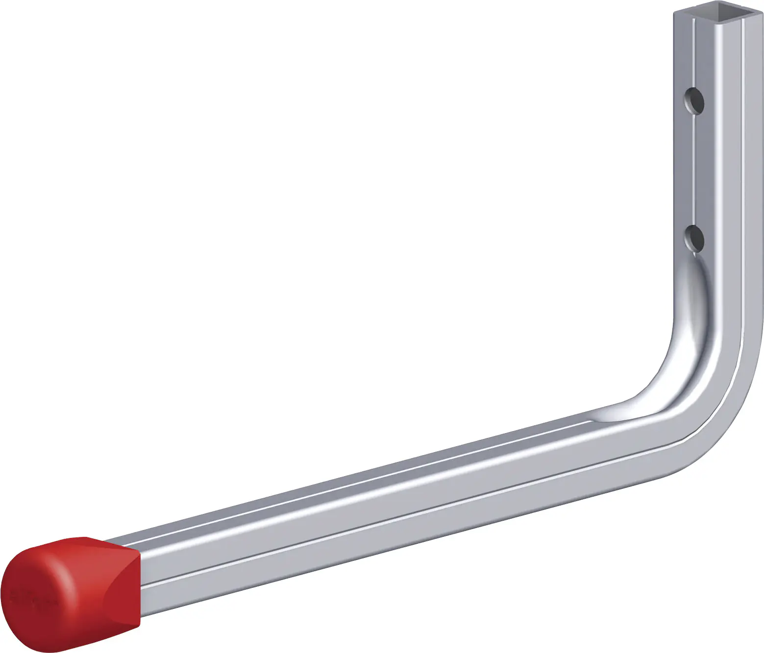 alfer Wandhaken 230 mm 230 x 130 mm Aluminium roh Kappe rot