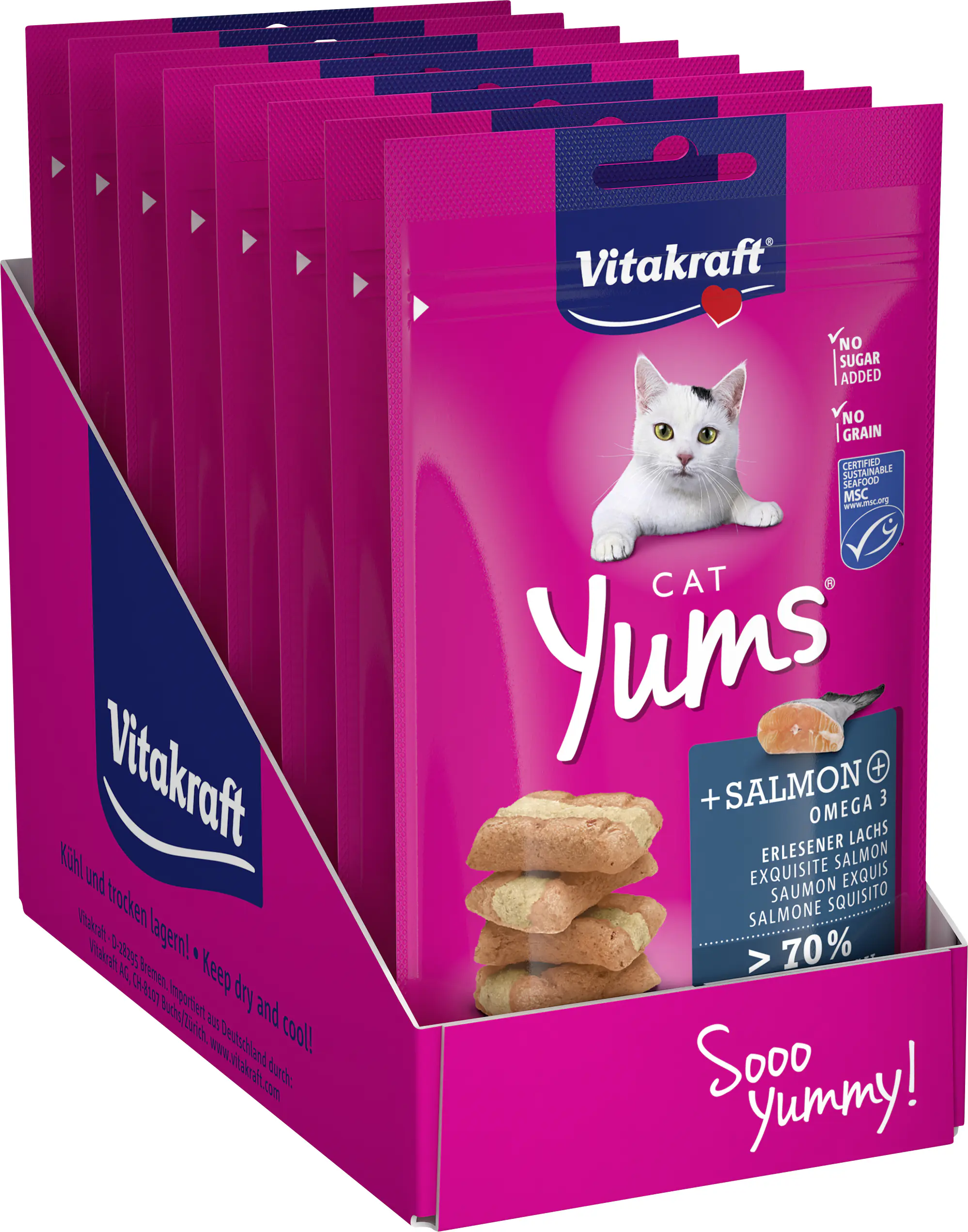 Vitakraft Cat Yums® +Lachs & Omega 3 MSC 40 g