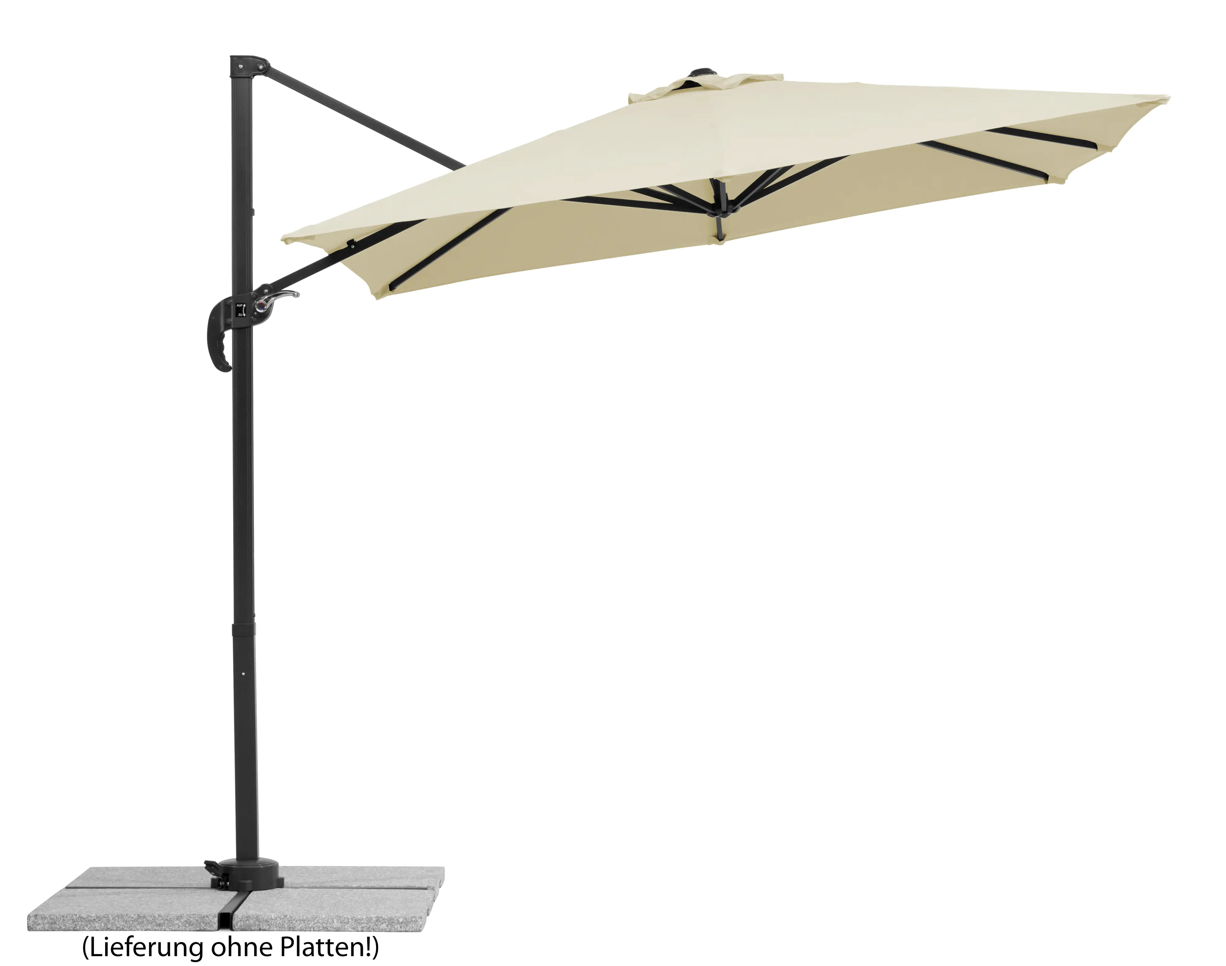 Schneider Sonnenschirm Rhodos Junior natur 230 x 230 cm inkl. Sonnenschirmhülle