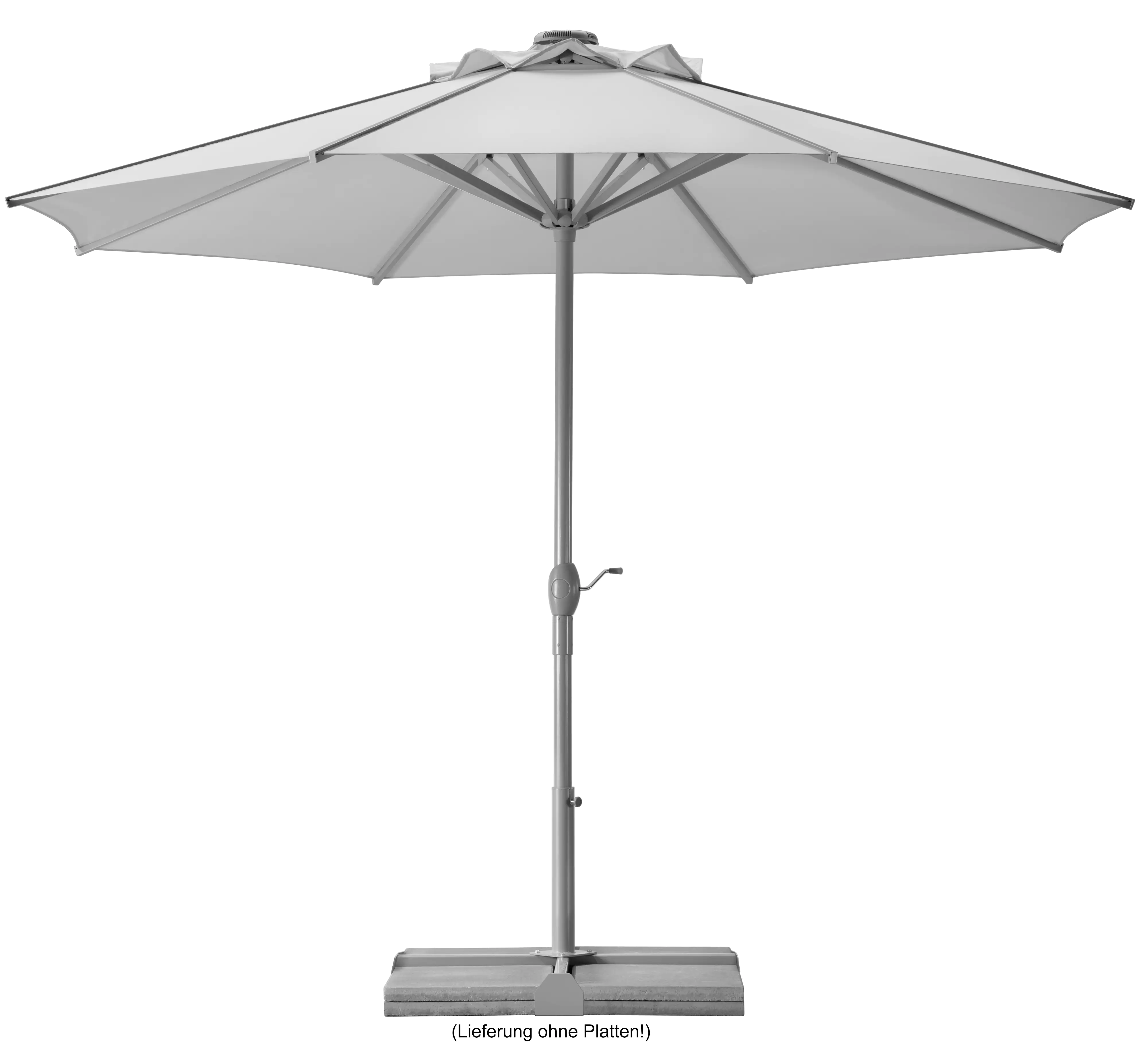Schneider Sonnenschirm Rooftop silbergrau Ø 350 cm inkl. Sonnenschirmhülle
