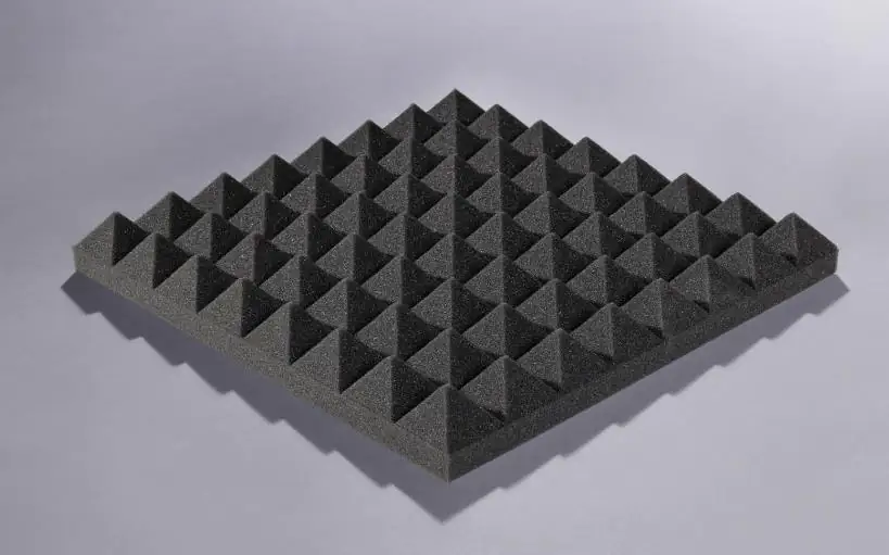Akupur Schaumstoffpyramidenplatte anthrazit 40 x 40 cm, 50 mm hoch