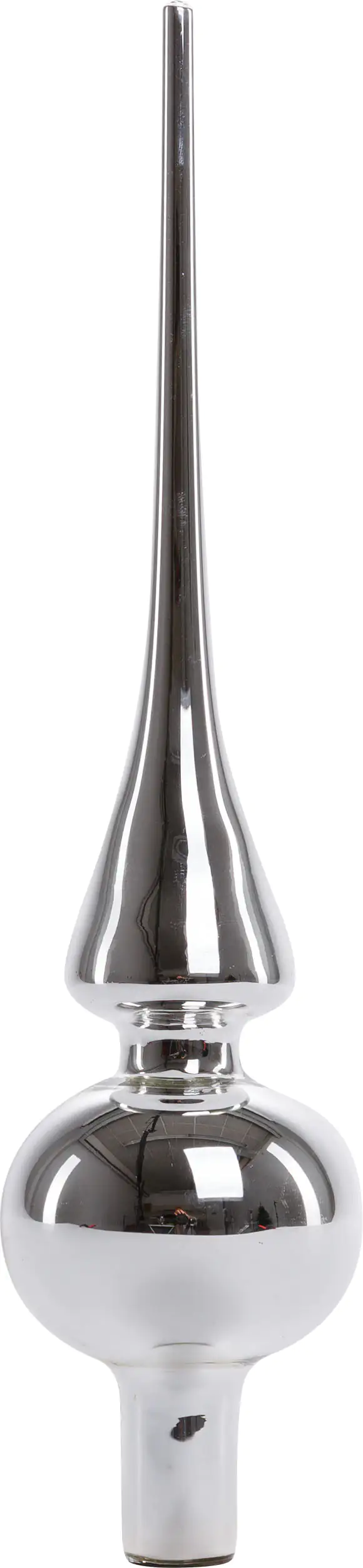 TrendLine Christbaumspitze aus Glas 26 cm silber