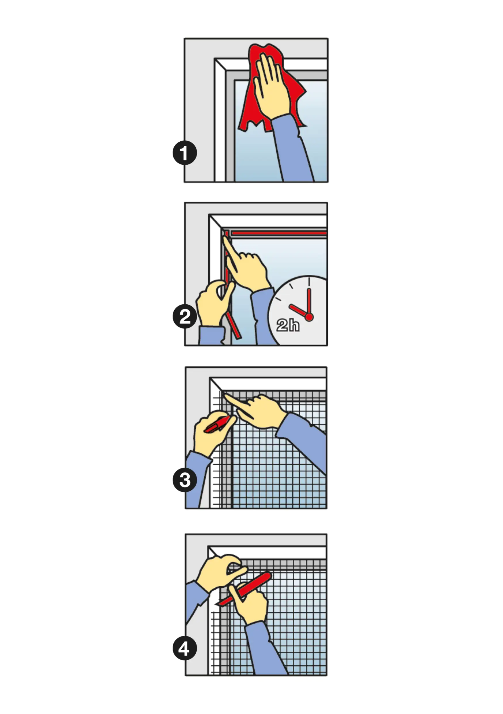 Schellenberg Fliegengitter 130 x 230 cm weiß individuell kürzbar