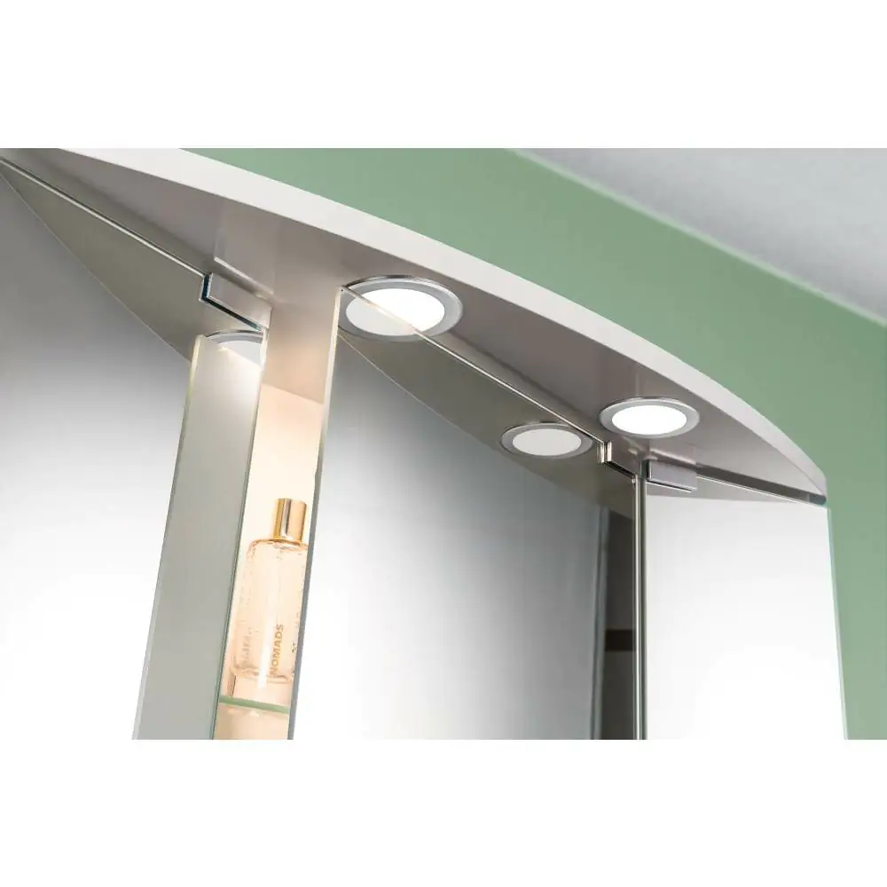 Paulmann LED Möbel-Einbauleuchte eisen gebürstet Ø 6,5 cm warmweiß 3er Set