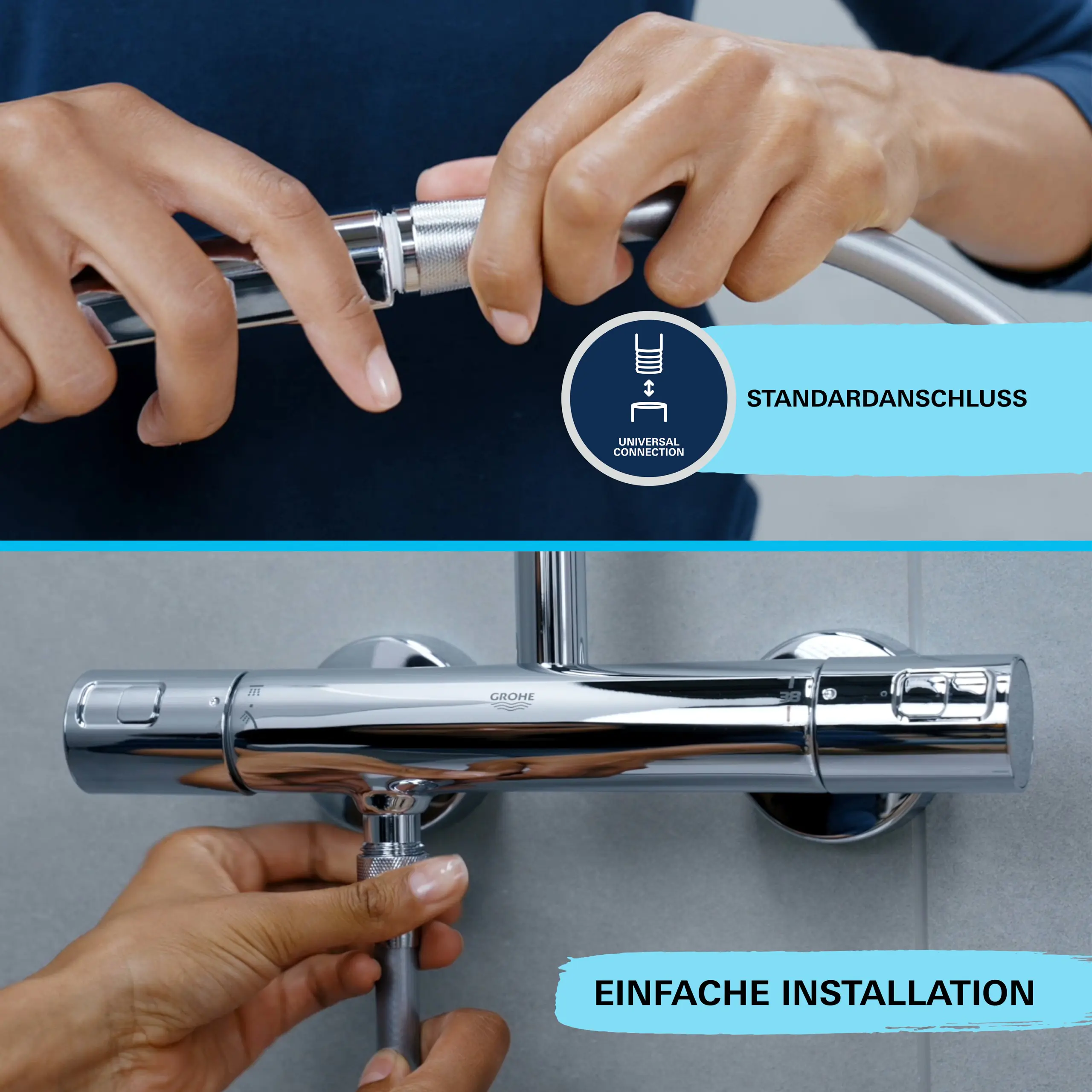 Grohe Vitalio Handbrause Start 110 2 Strahlarten chrom