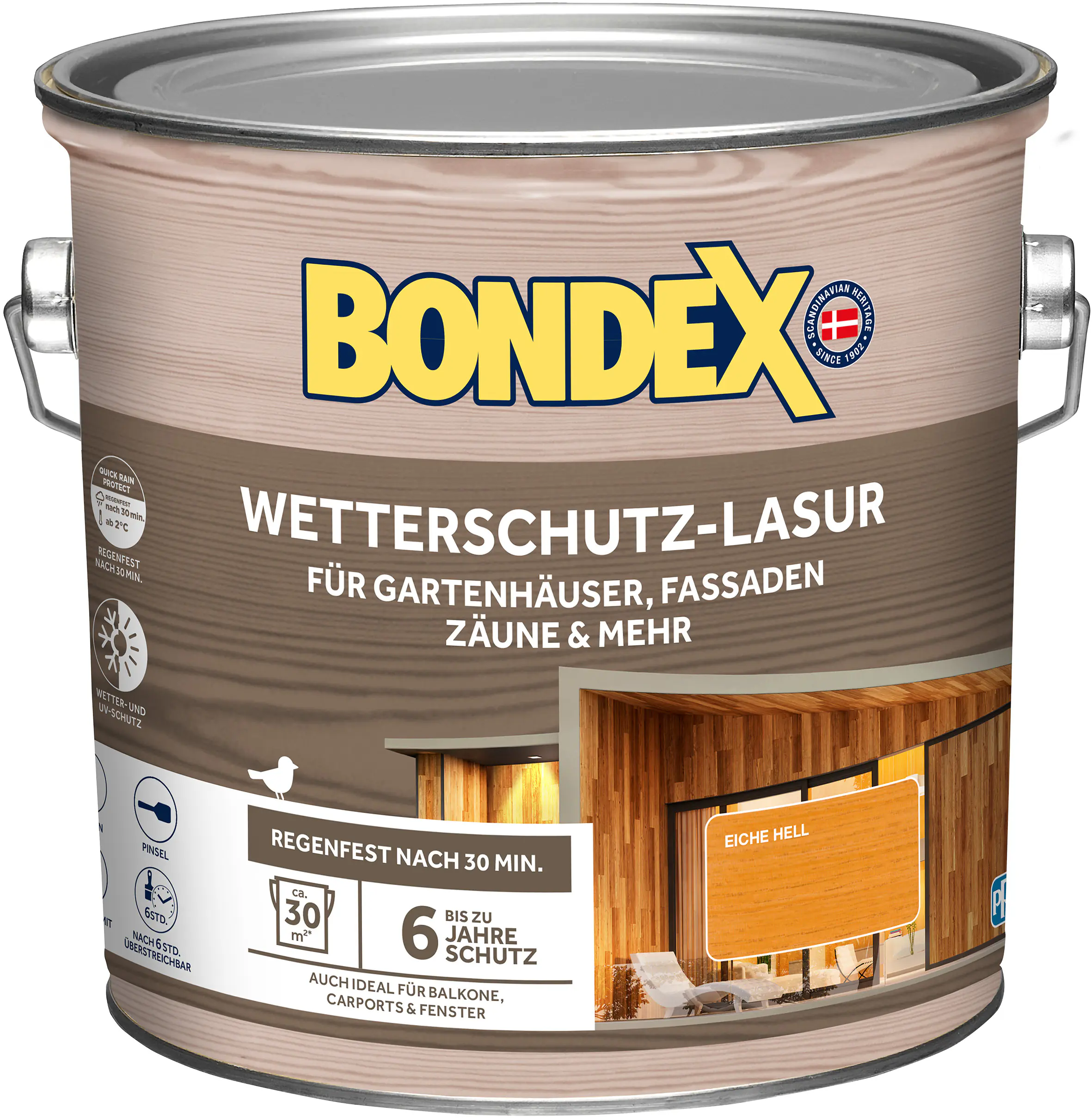 Bondex Wetterschutzlasur 2,5 L eiche hell 