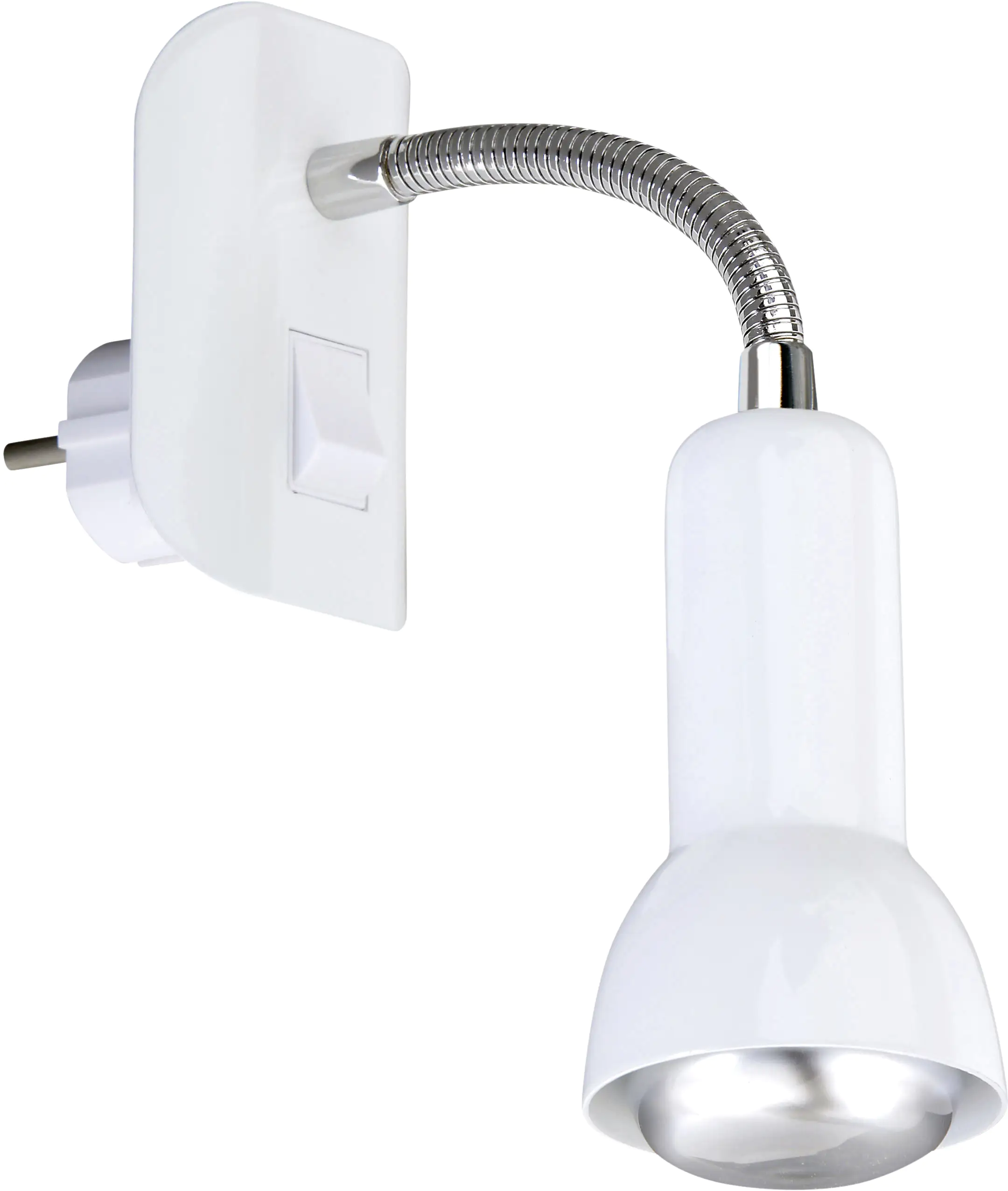 Briloner Steckerleuchte Fiche weiß 22 x 7 cm E14
