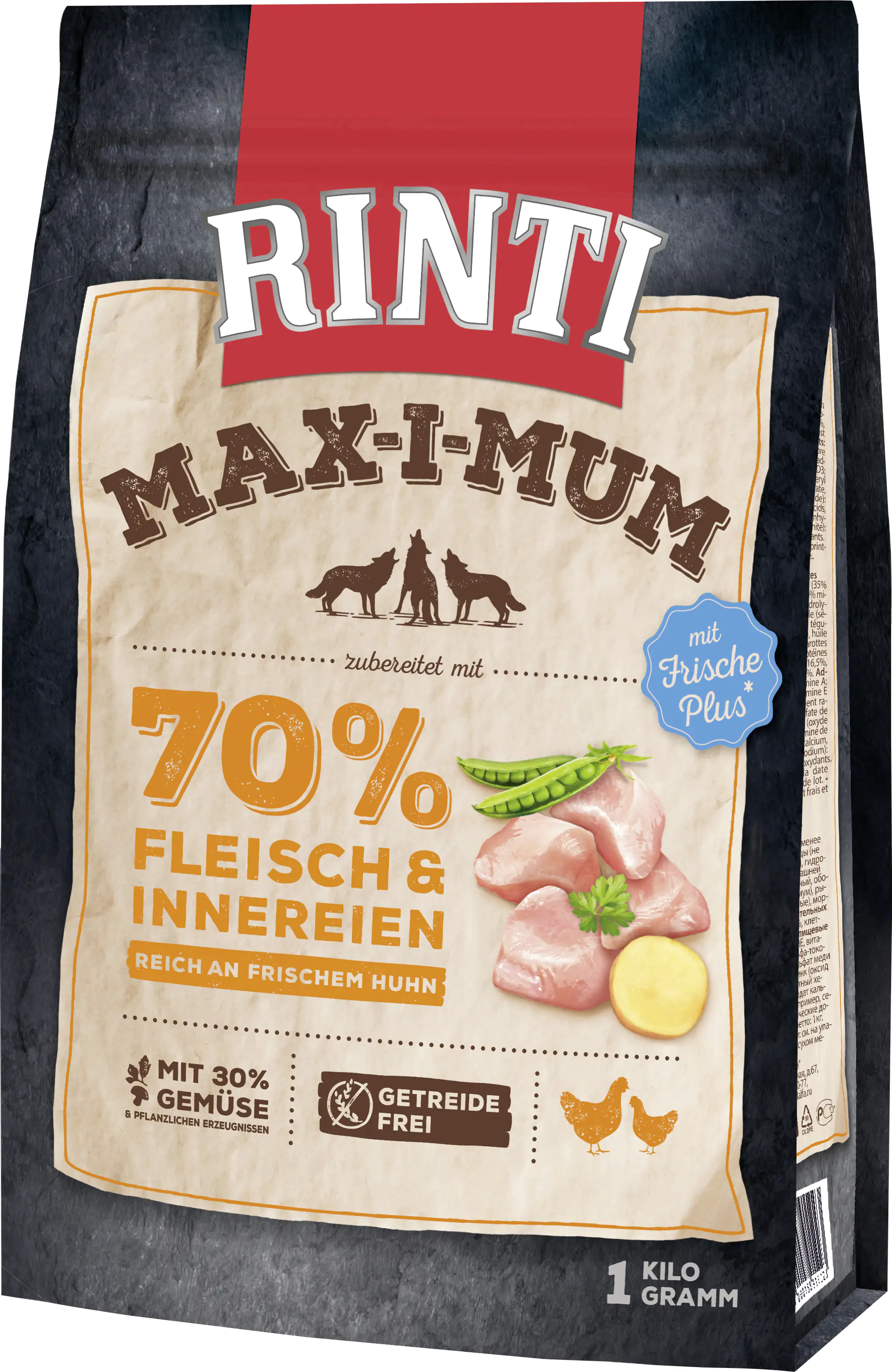 Rinti Max-i-Mum Hundetrockenfutter Adult 1 kg Huhn