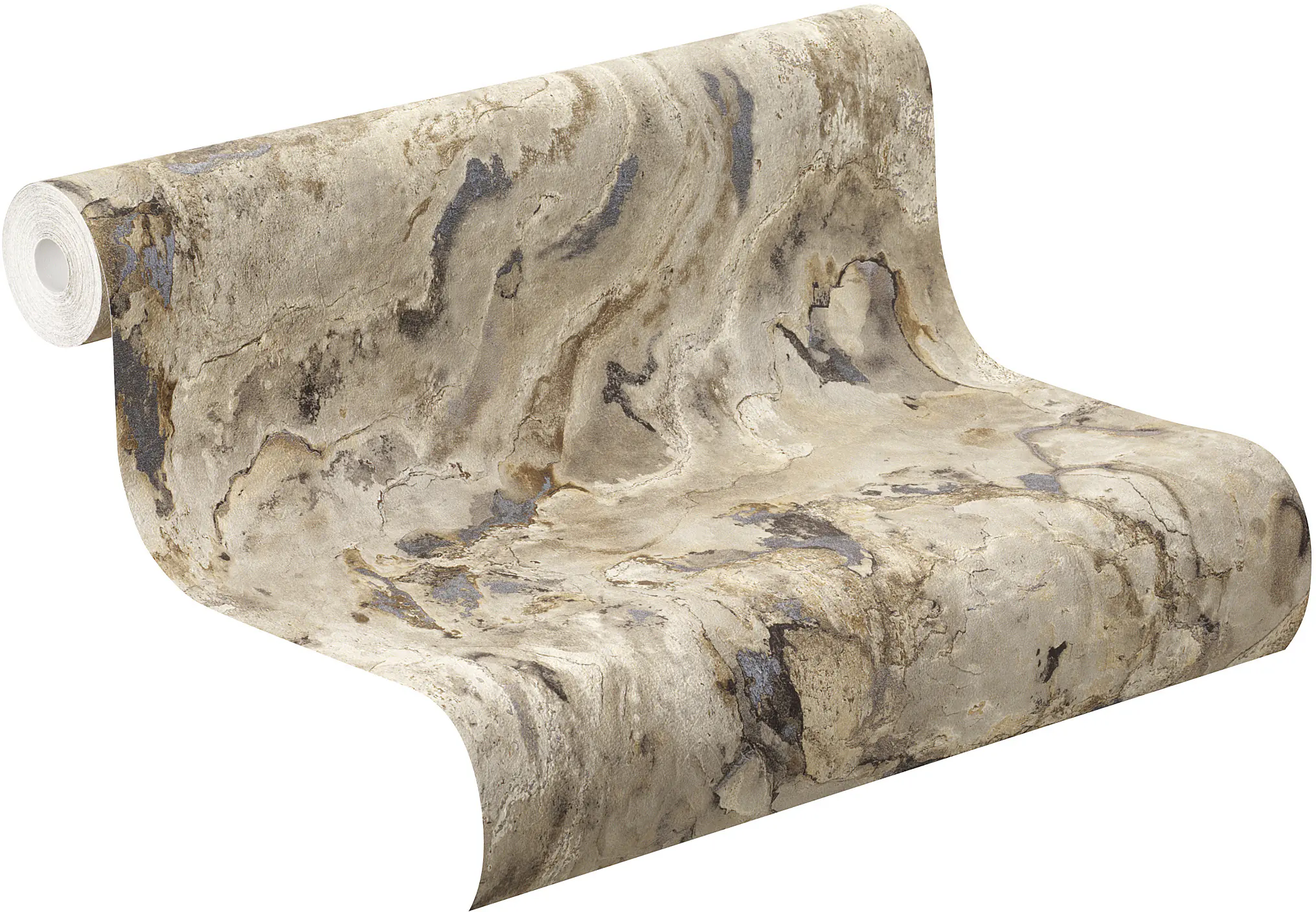 Rasch Vliestapete 514612 Selection, Steine beige-grau, 10,05 x 0,53 m