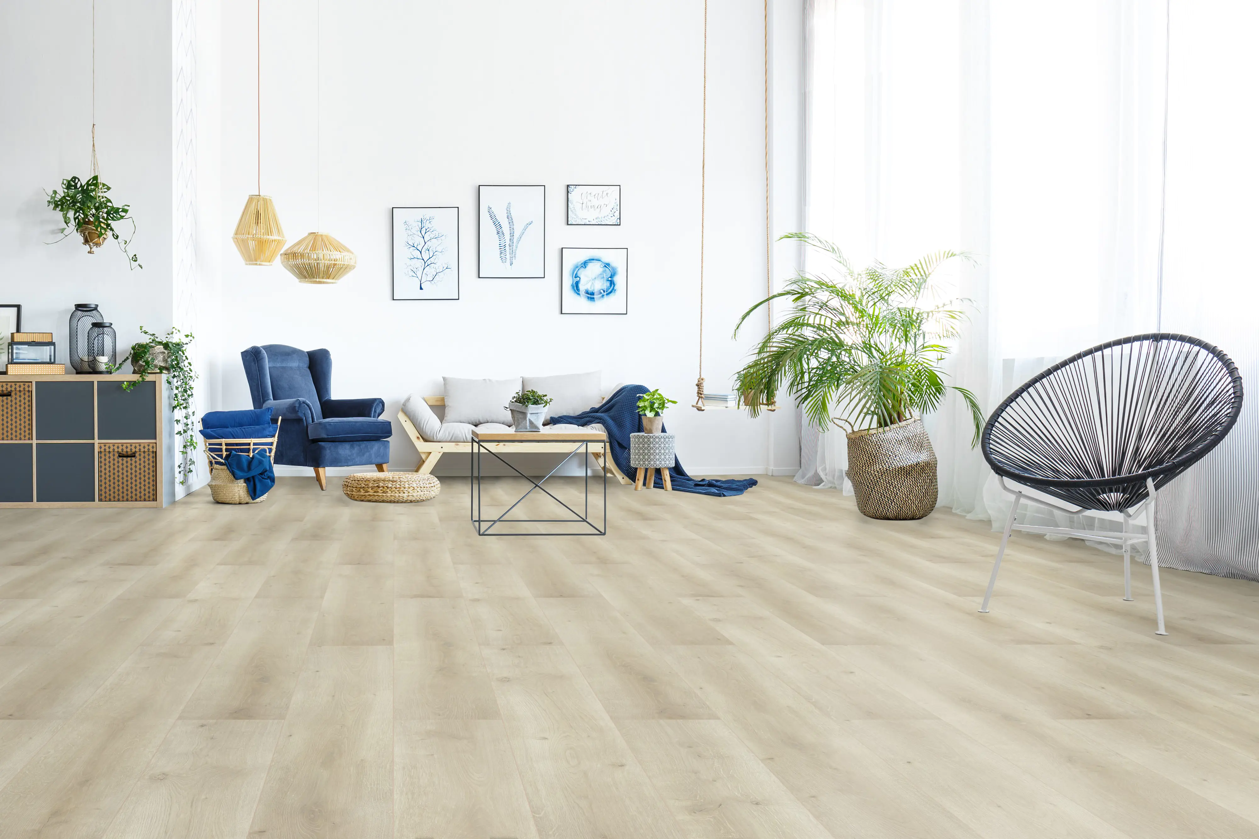 Classen Laminat Megaloc Aquaprotect 128,5 x 19,2 cm 8 mm Oak creme natural