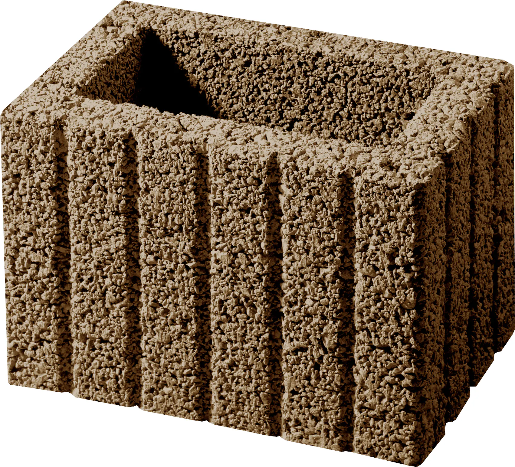 Kann Pflanzstein Mini 30 x 20 x 20 cm braun