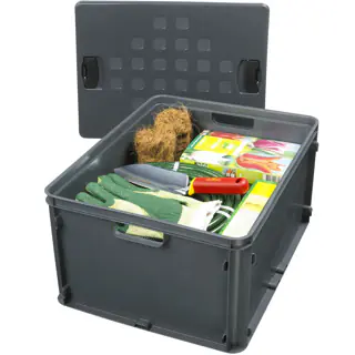 Sunware Aufbewahrungsbox Square mit Griffen 50 x 40 cm 52 L anthrazit