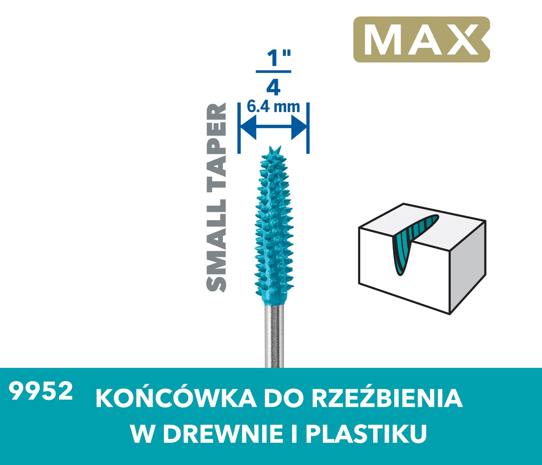 Dremel 9952 MAX Hochleistungs-Raspelfräser kegelförmig