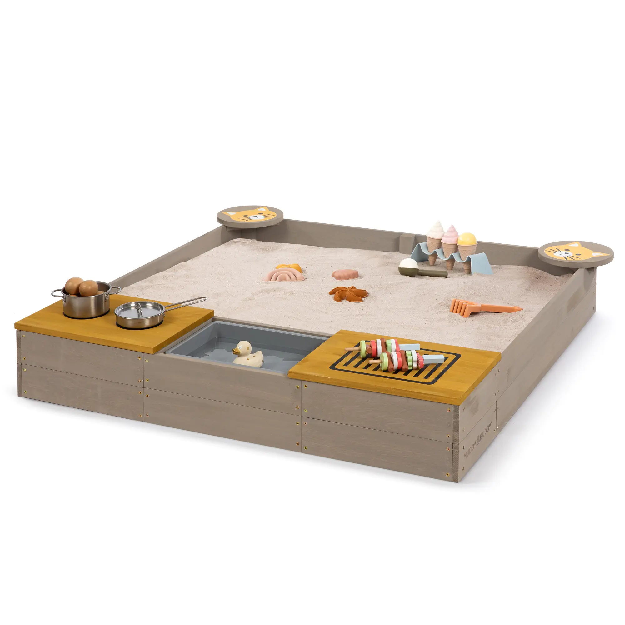 MUDDY BUDDY® Sandkasten Wild Cat warmgrau-ocker
