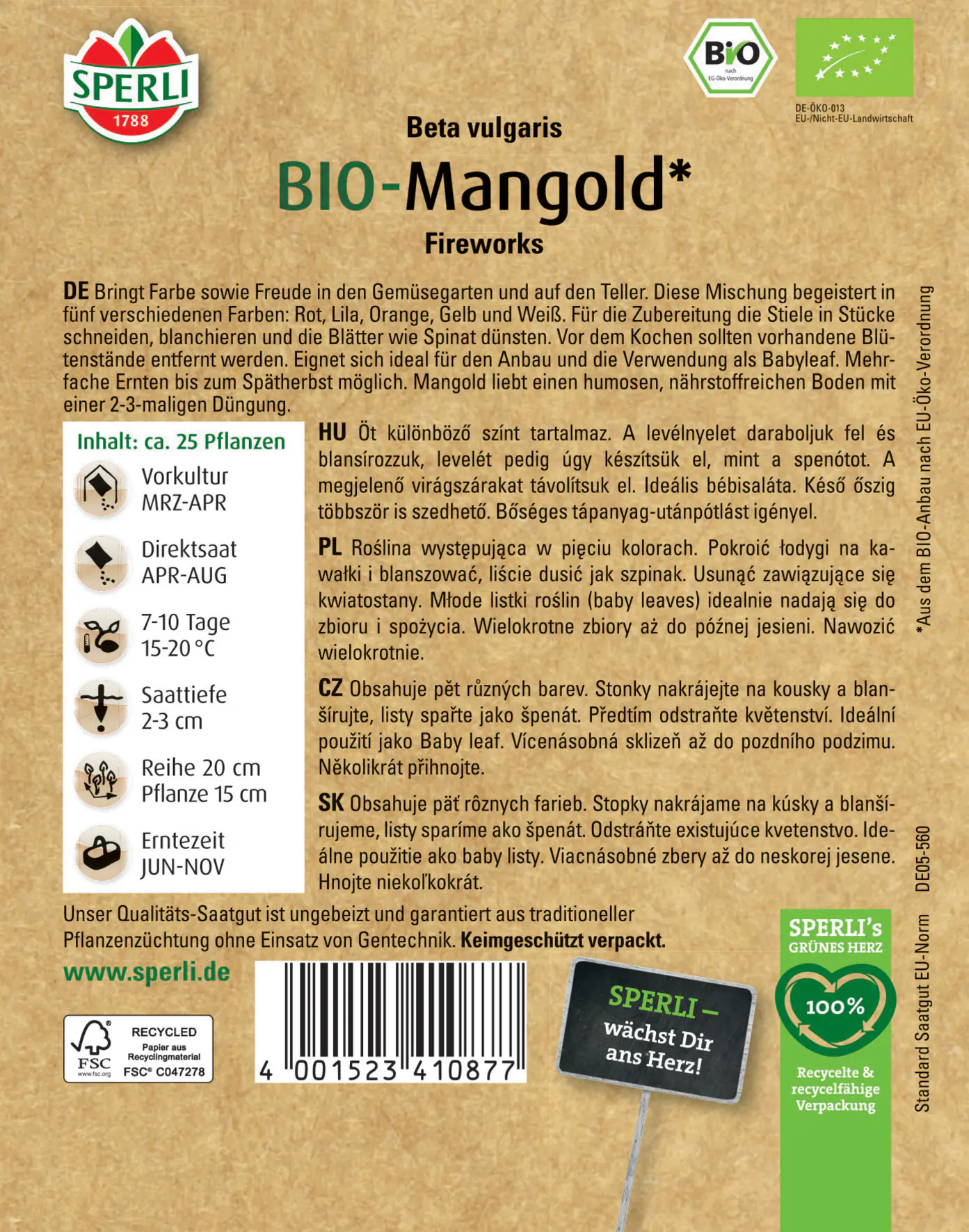 Sperli Bio Mangold Fireworks