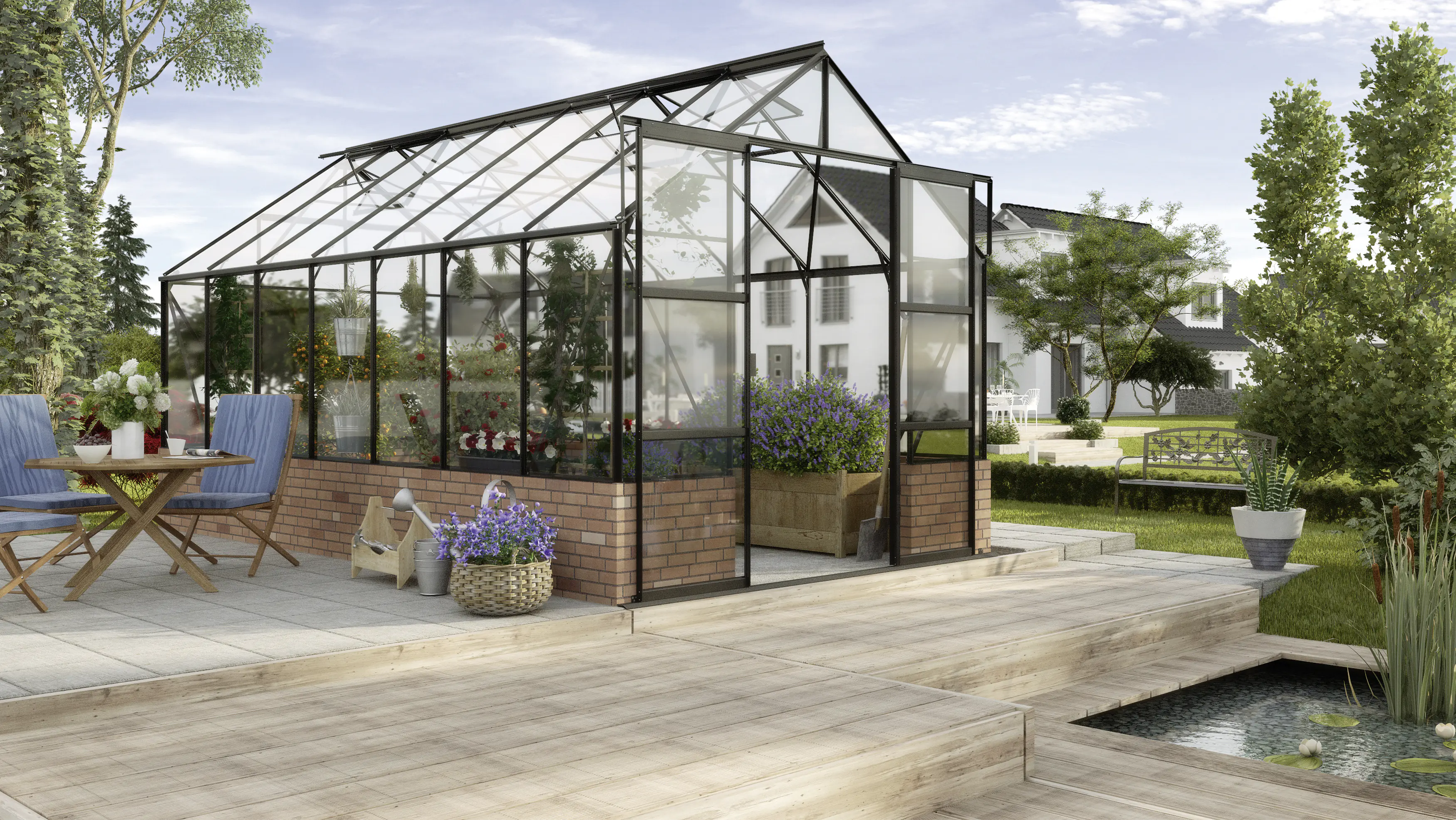 Vitavia Gewächshaus Cassandra 11500 256 x 450 cm 3 mm ESG
