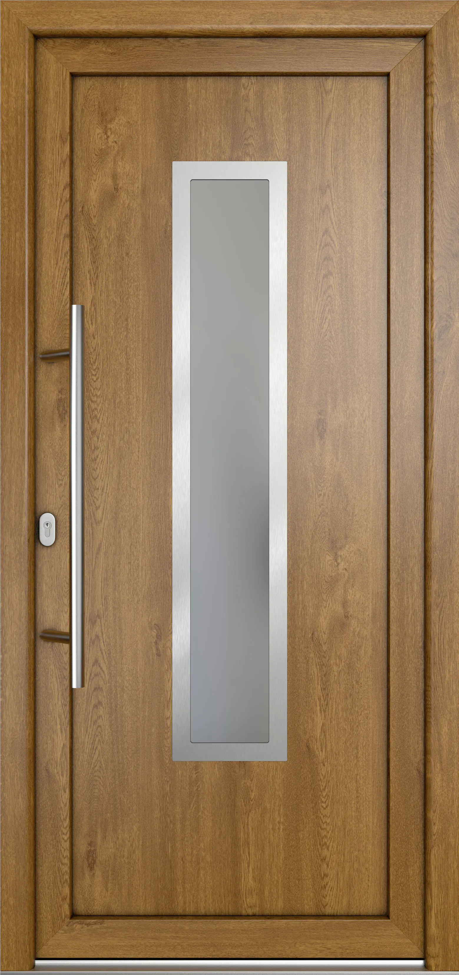 Meeth Haustür Signum Pro PVC Modell 32 108 x 200 cm DIN Links weiß/golden oak