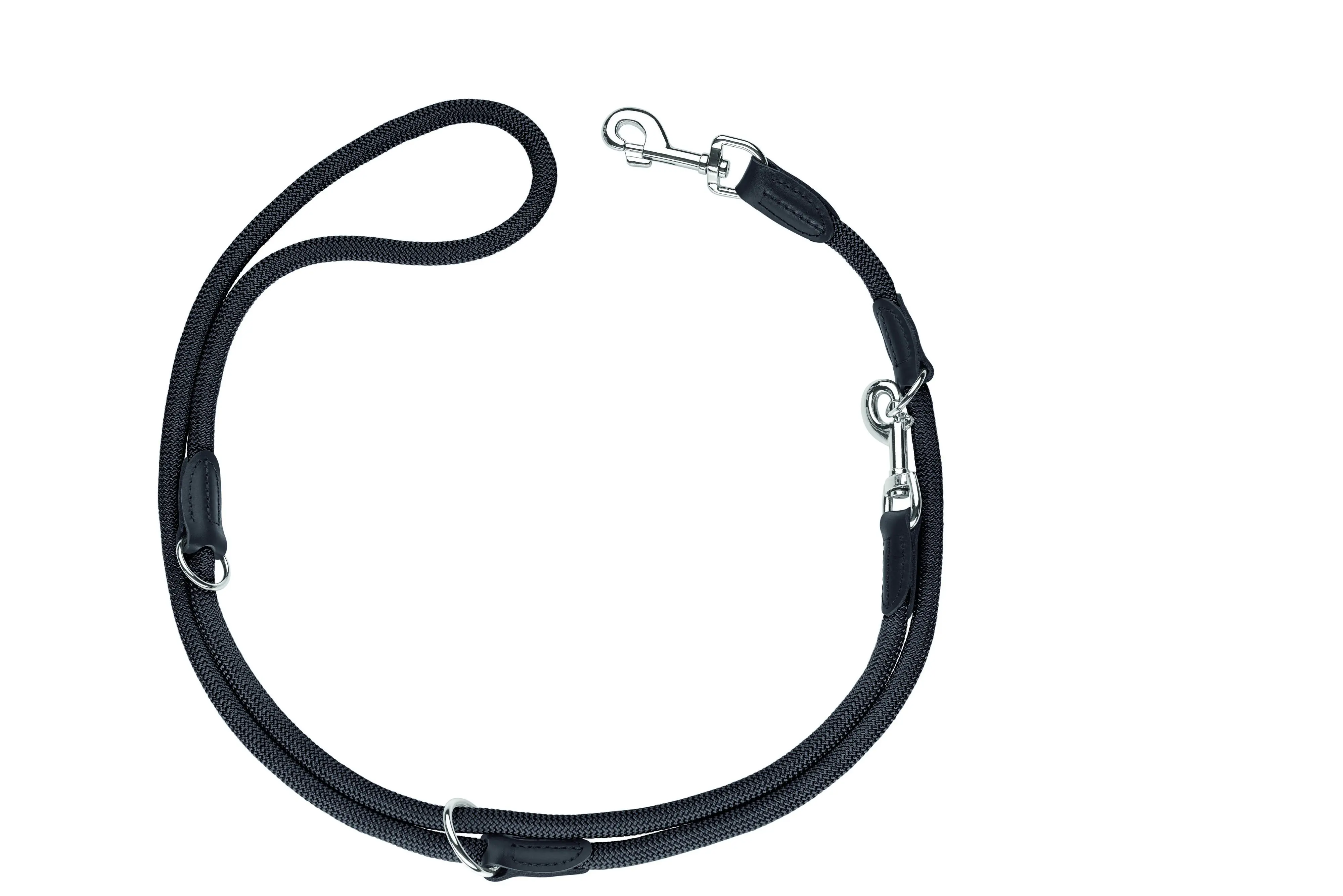 Hunter Hundeleine Führleine verstellbar Freestyle 2 m x 1 cm schwarz
