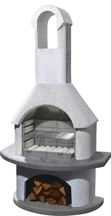 Buschbeck Grillkamin Valenzia anthrazit 203 x 110 x 65 cm