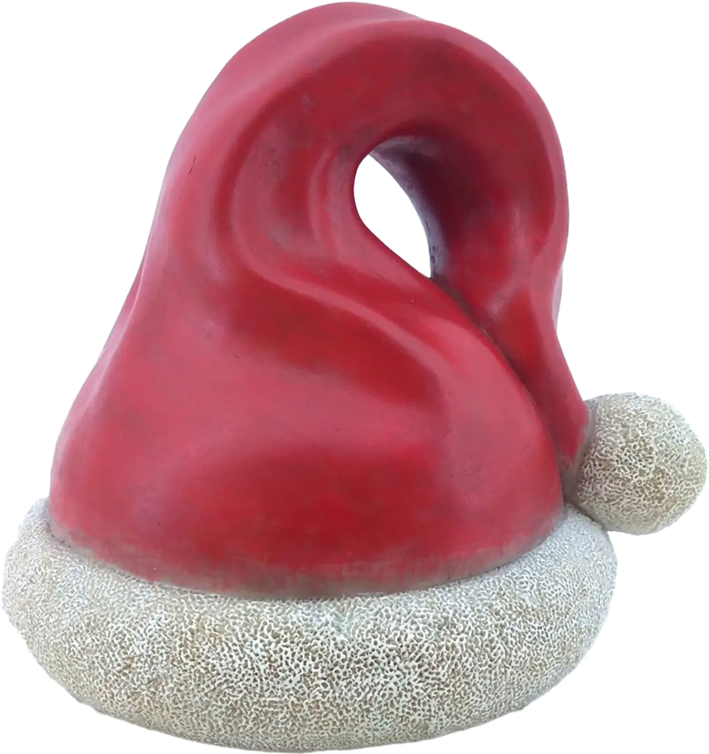 Figur Weihnachtsmann Mütze 19 x 20,5 x 19 cm rot