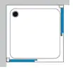 Breuer Fara 4 Eckdusche Diagonaleinstieg 2-teilig 80-90 cm Alu silber