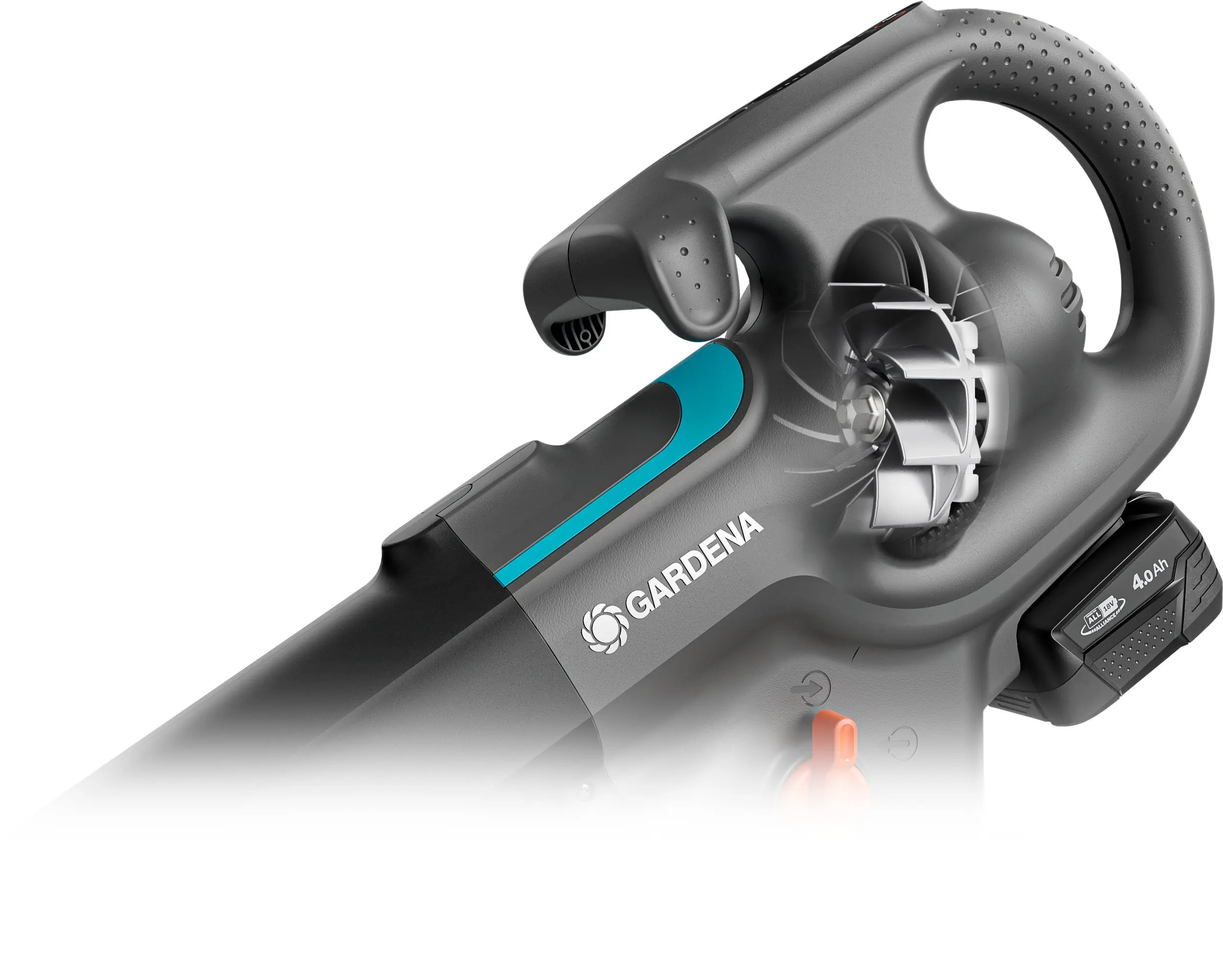Gardena Akku-Laubbläser PowerJet, 18 V, Ohne Akku, Blasgeschwindigkeit: 250 km/h