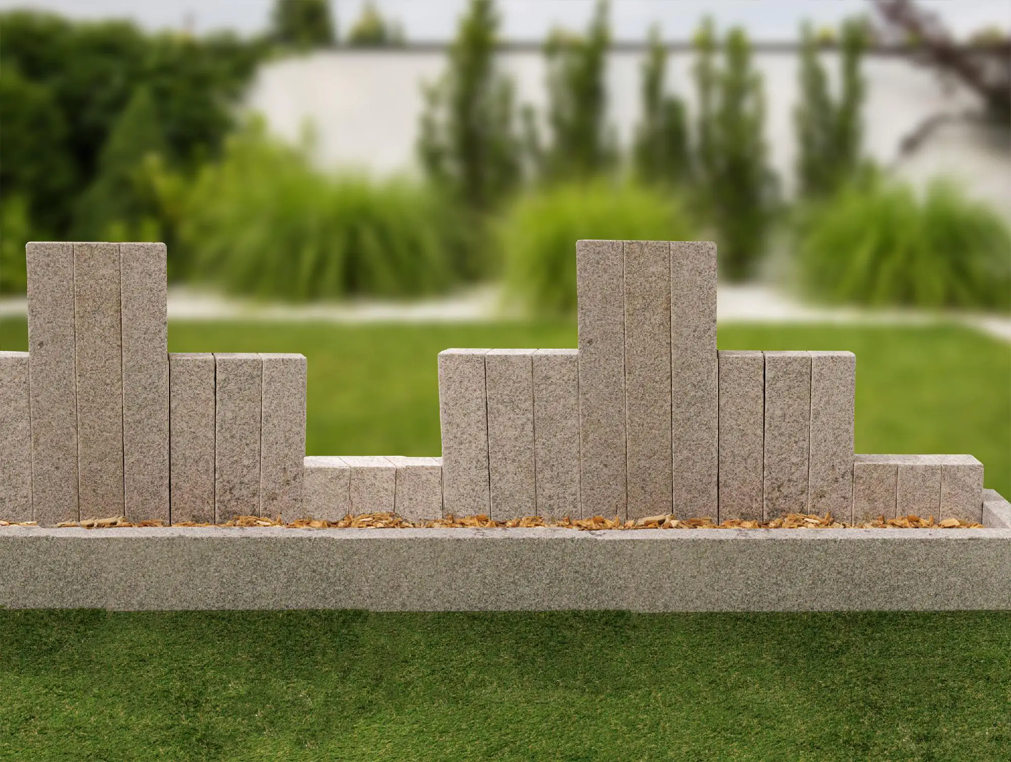 TrendLine Palisade Granit 25 x 10 x 10 cm grau geflammt