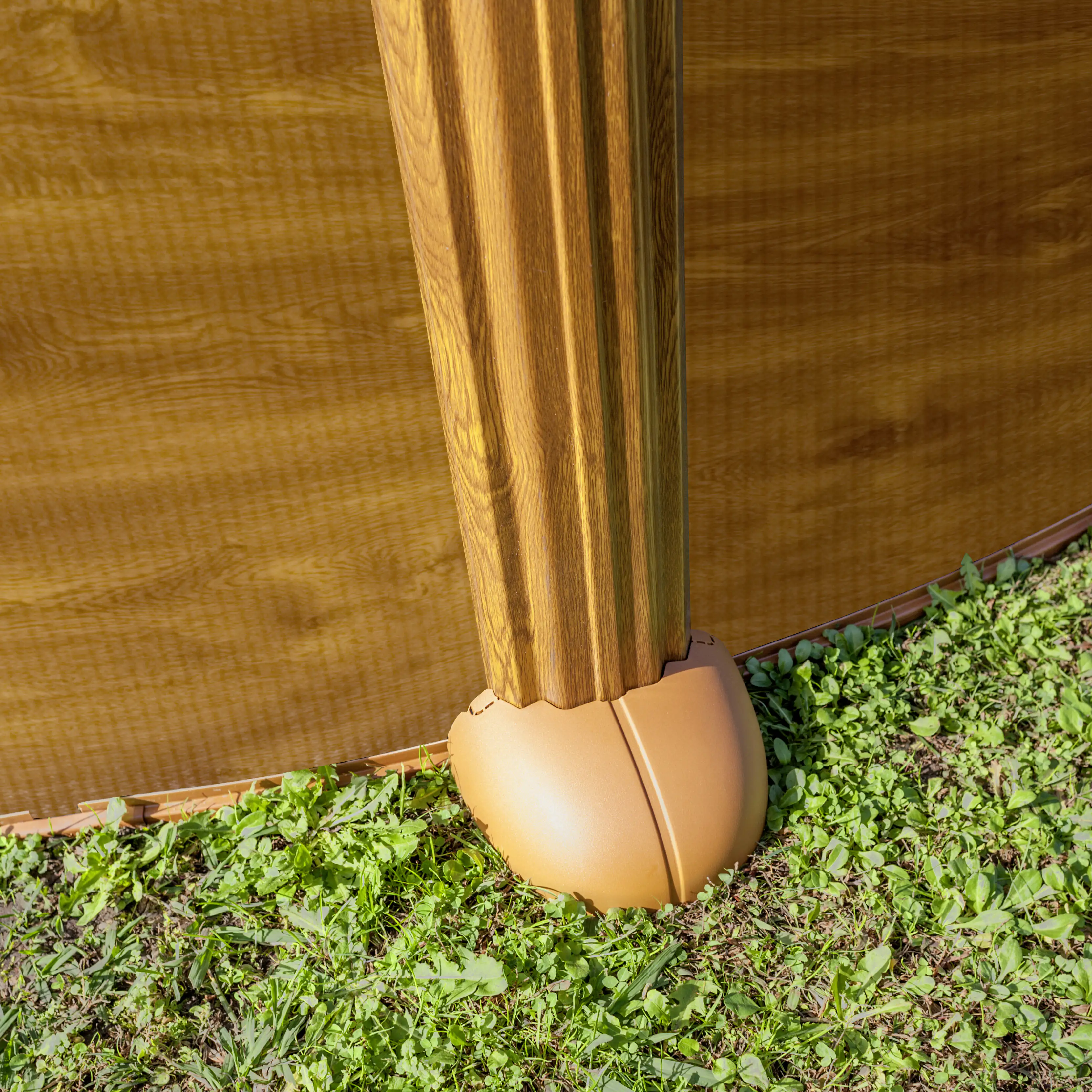 Gre Stahlwandpool Amazonia oval 730 x 375 x 132 cm Holzdekor