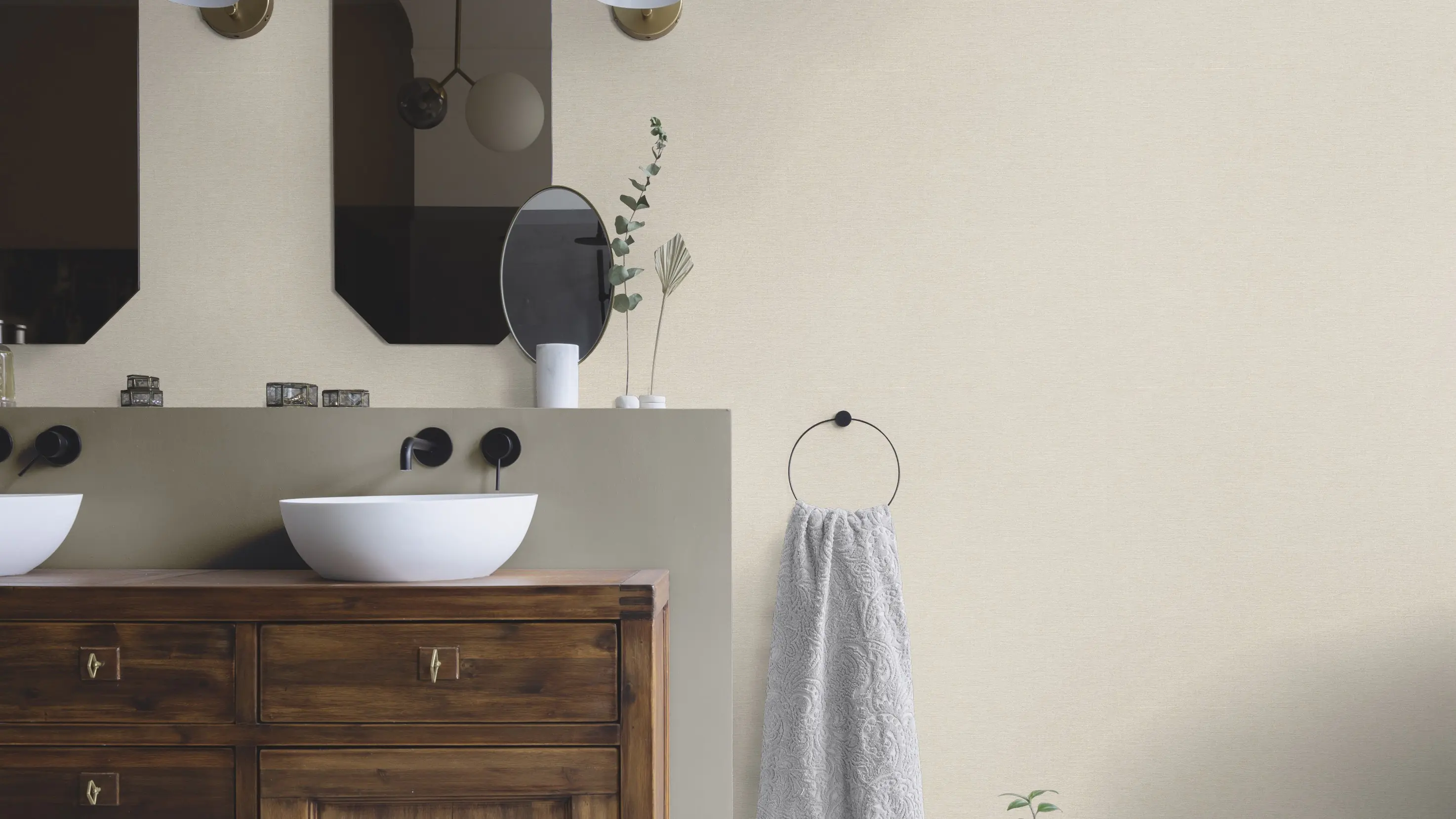 Rasch Vliestapete 448634 Florentine uni beige 10,05 x 0,53 m