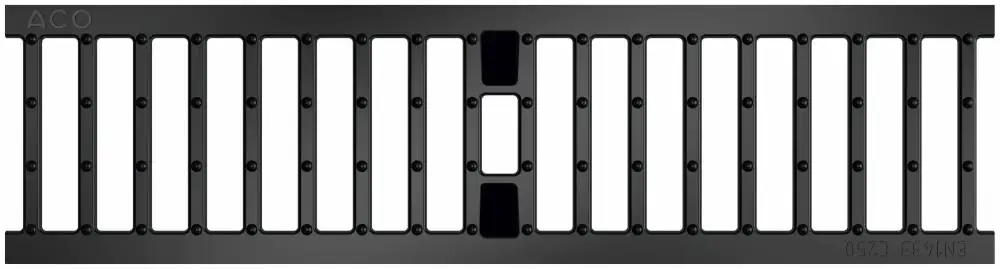 ACO Gussrost Galaline 0,5 m schwarz