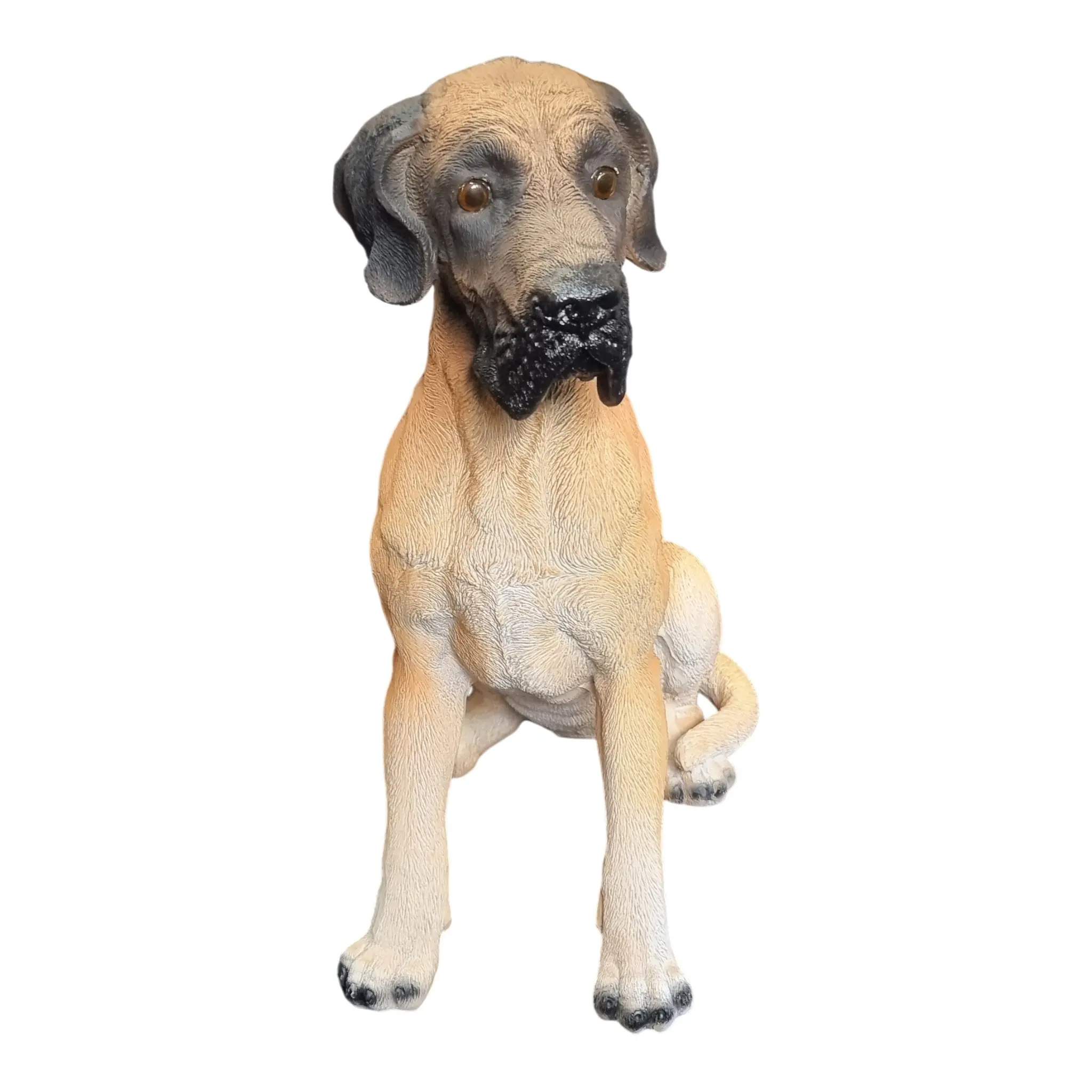 Dekofigur Dogge 95 x 38 cm braun