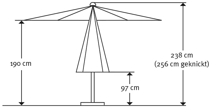 Schneider Sonnenschirm Blacklight anthrazit Ø 270 cm