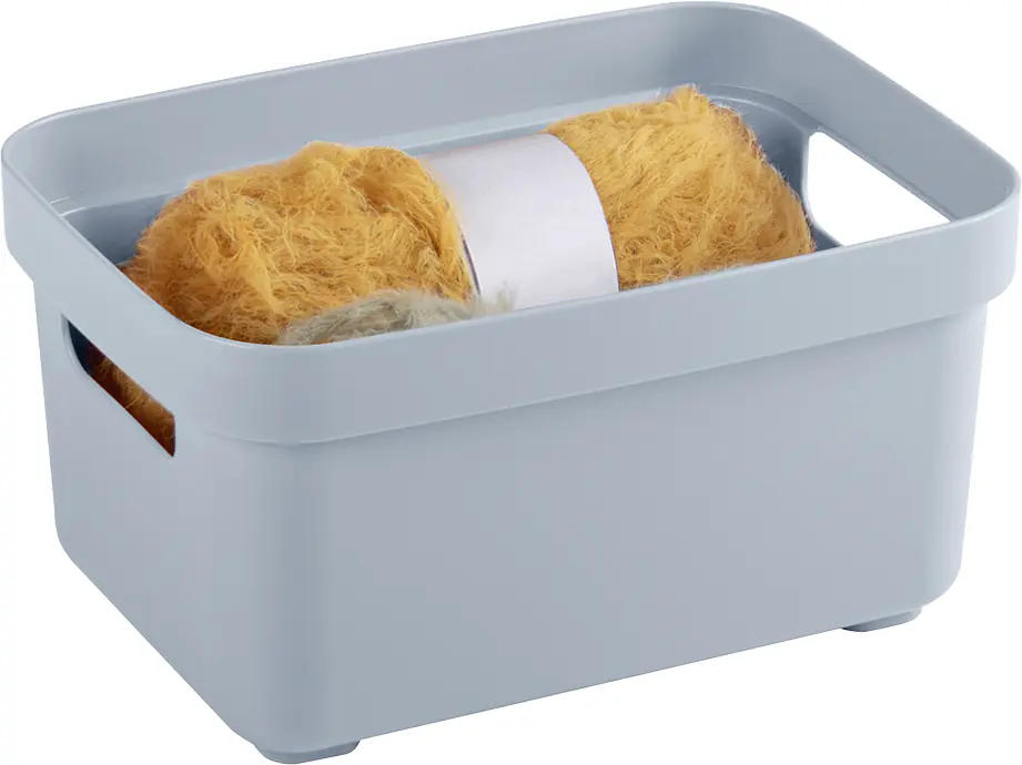 Sunware Aufbewahrungsbox Sigma Home mit Griffen 18 x 13 cm 2,5 L blaugrau