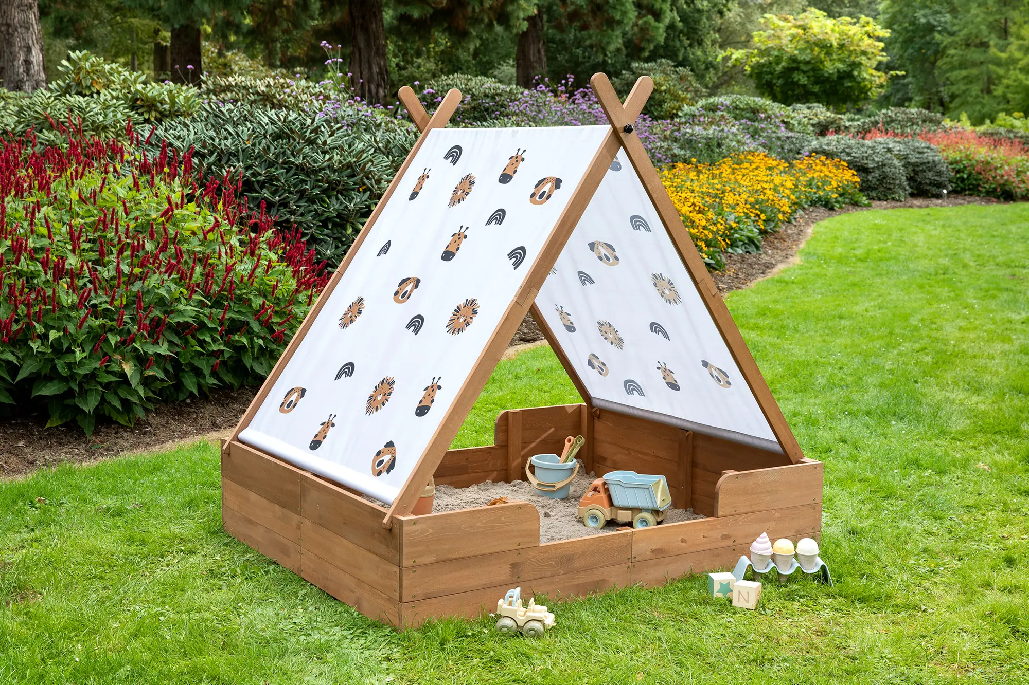 Muddy Buddy Sandkasten Safari Seeker 140 x 120 x 140 cm