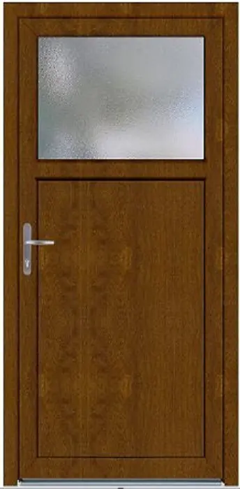 Panto Nebeneinganstür Kunststoff Modell K501 88 x 198 cm DIN links golden oak