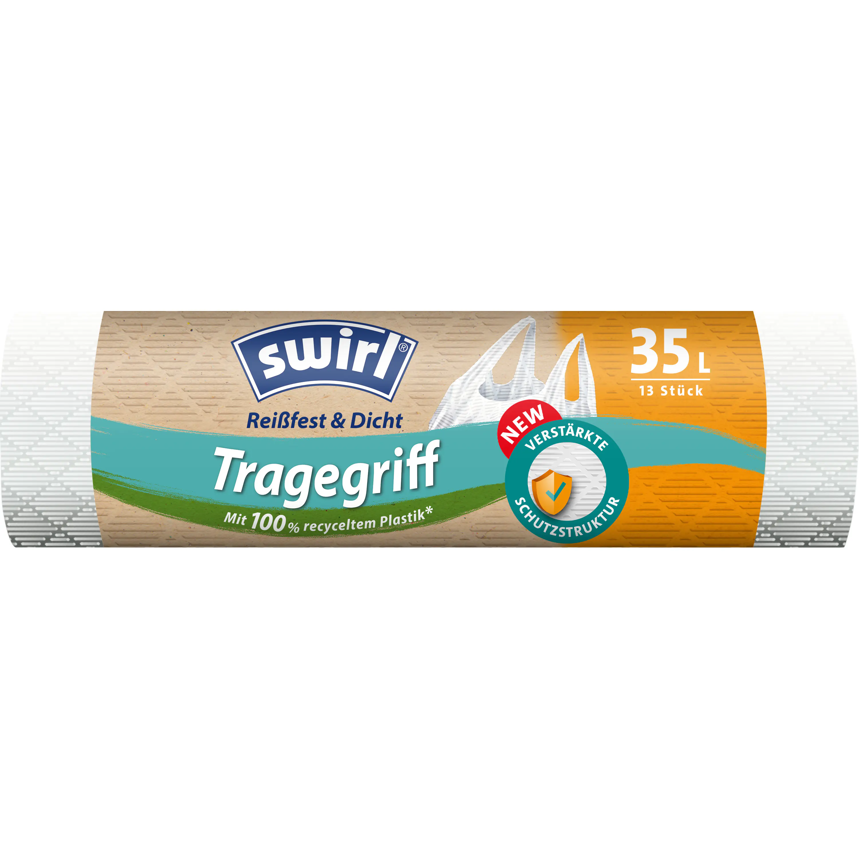 Swirl® Müllbeutel mit Tragegriff Reißfest & Dicht 35 L 13 Stück
