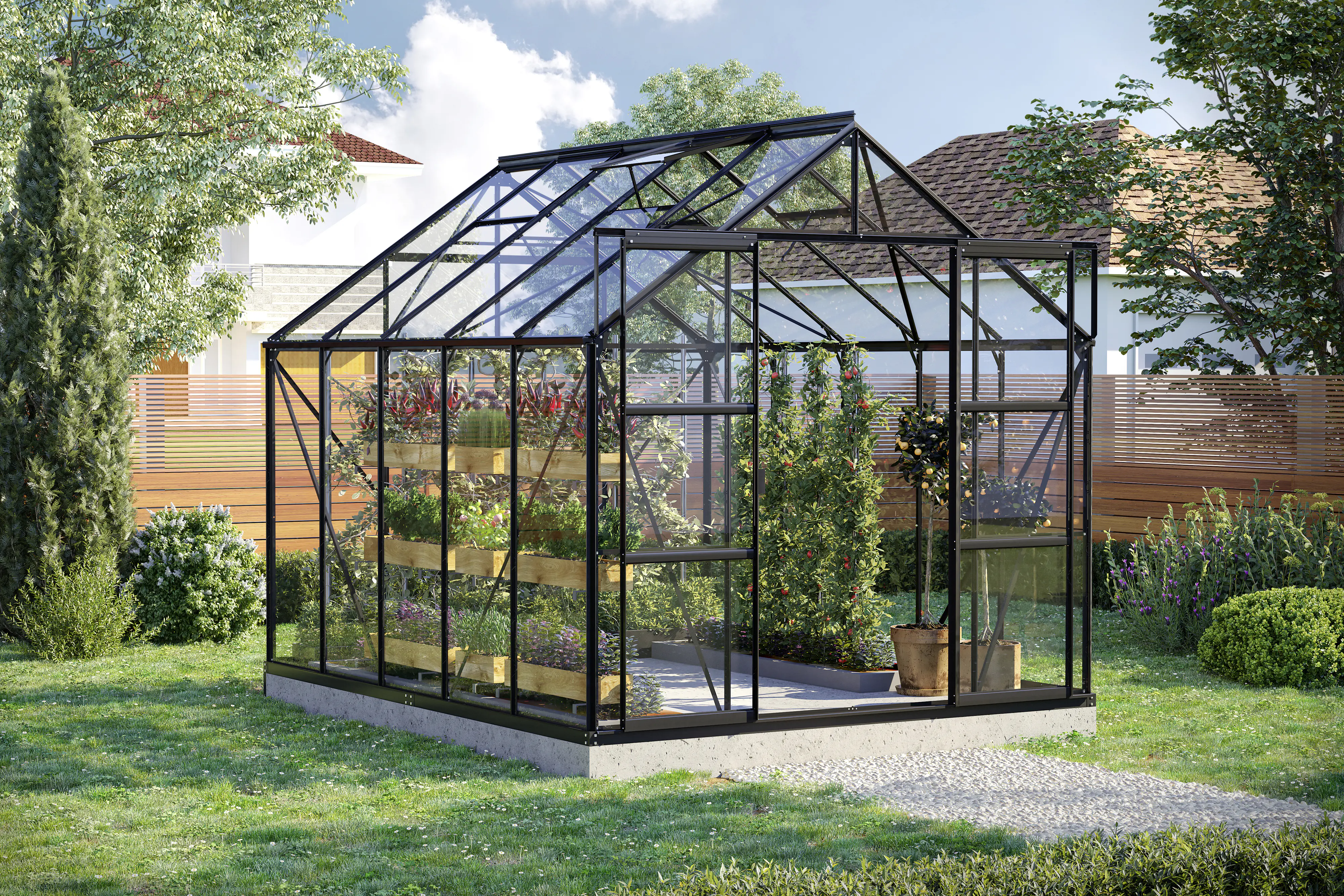 Vitavia Gewächshaus Uranus 8300 ESG 3 mm 254 x 317 cm