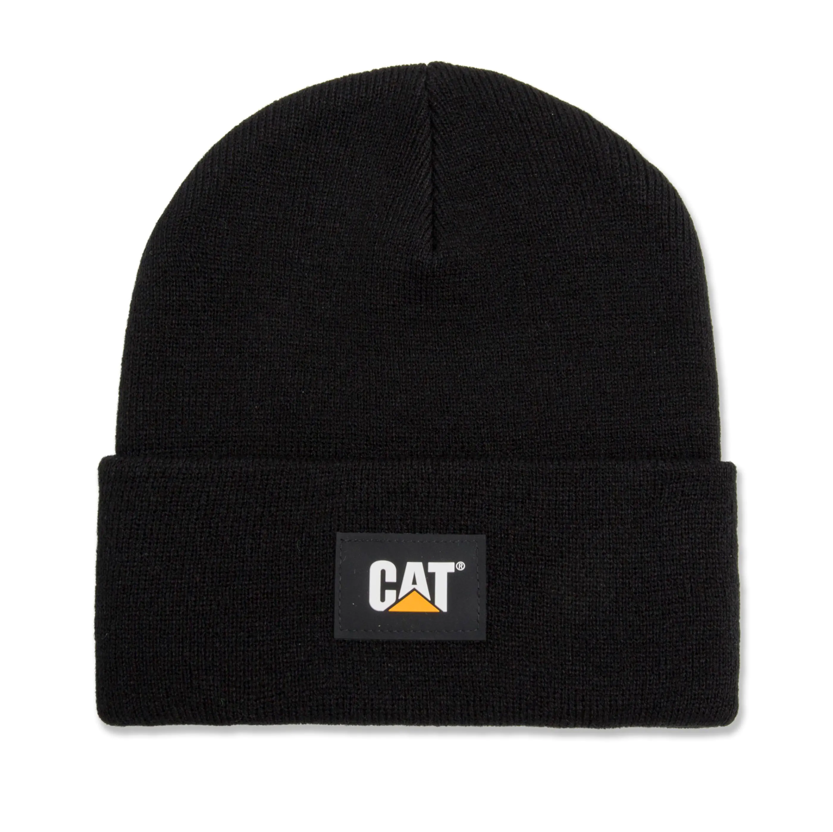 CAT Strickmütze Label Cuff schwarz